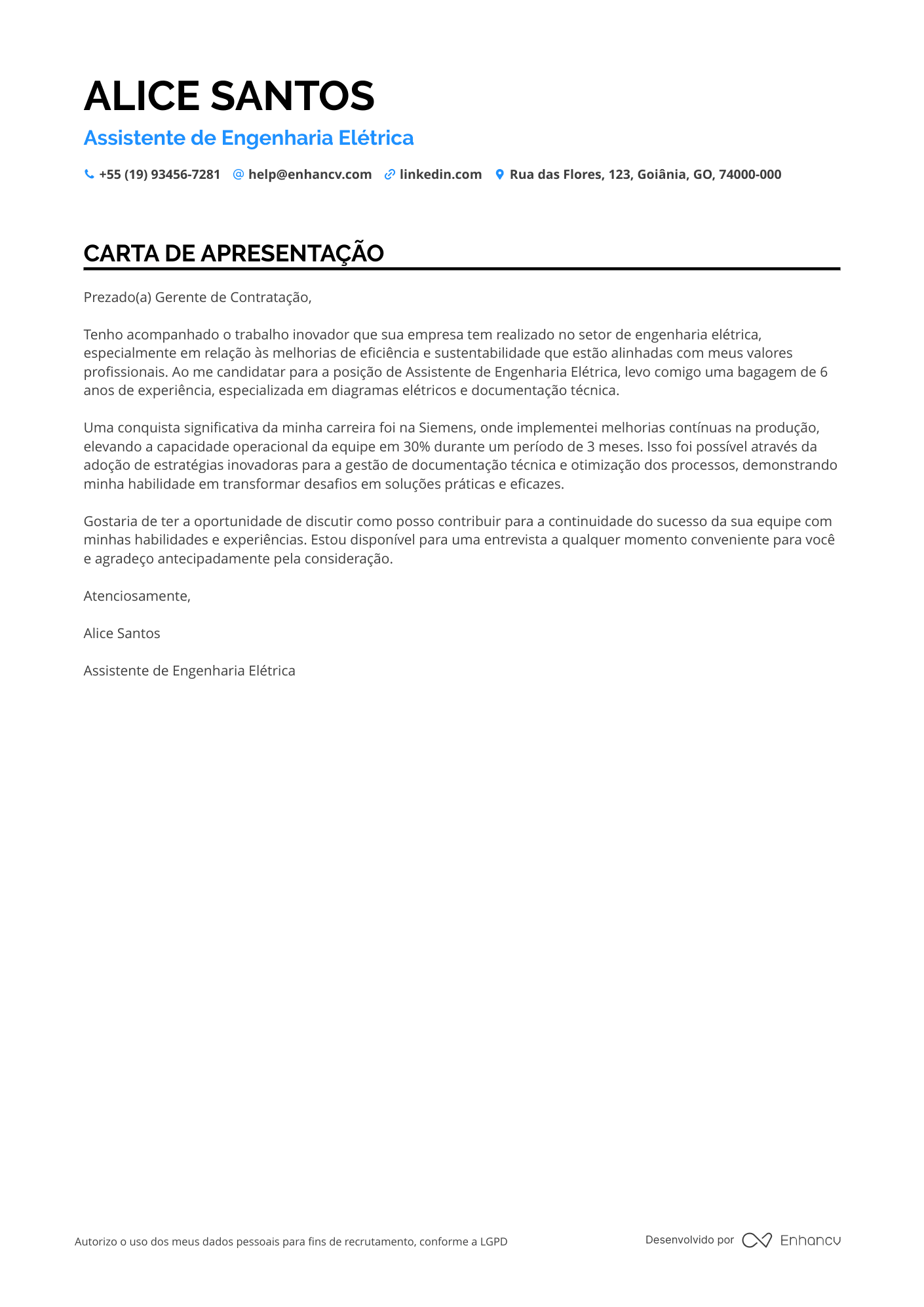 Assistente de Engenharia Elétrica