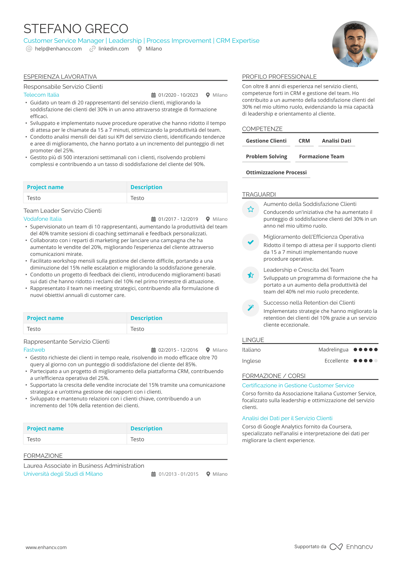 Customer Service Manager