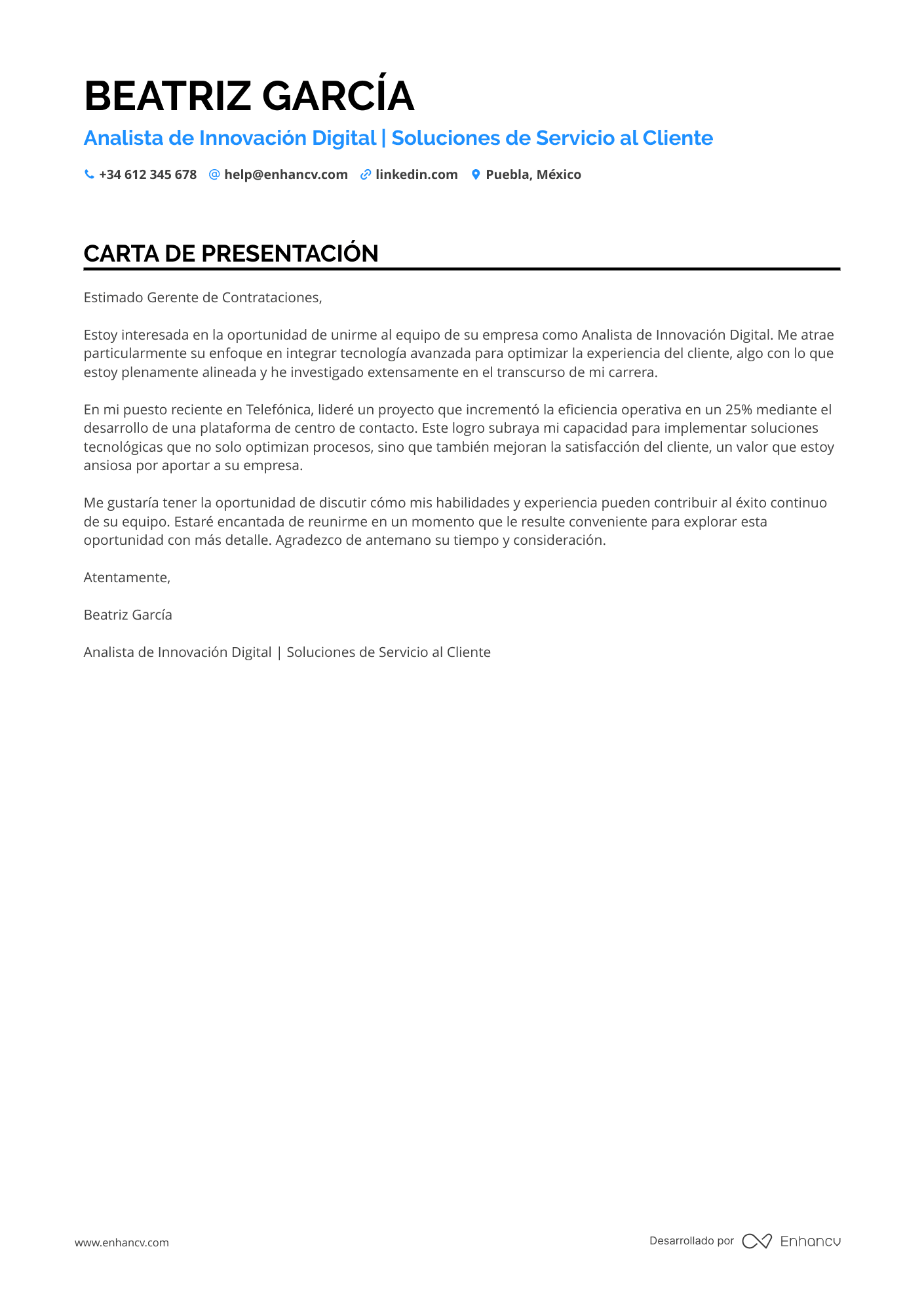 Analista de Atención al Cliente