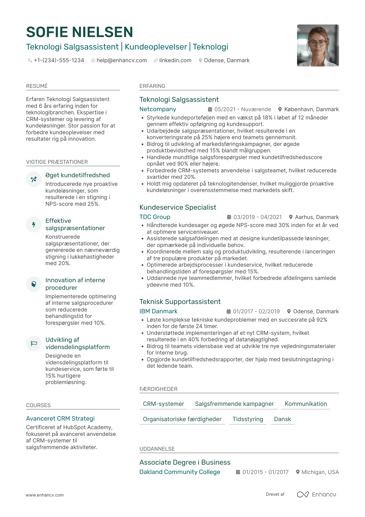 CV til Teknologi Salgsassistent