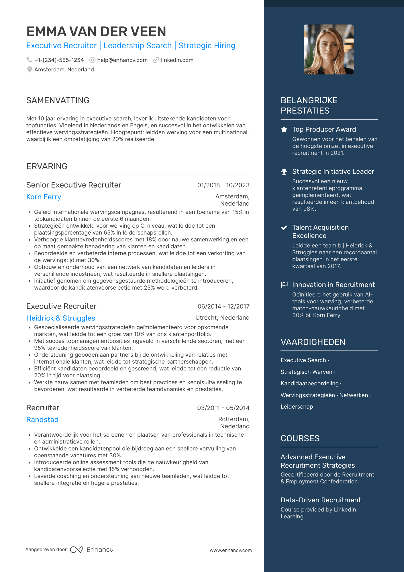 CV voor Executive Recruiter