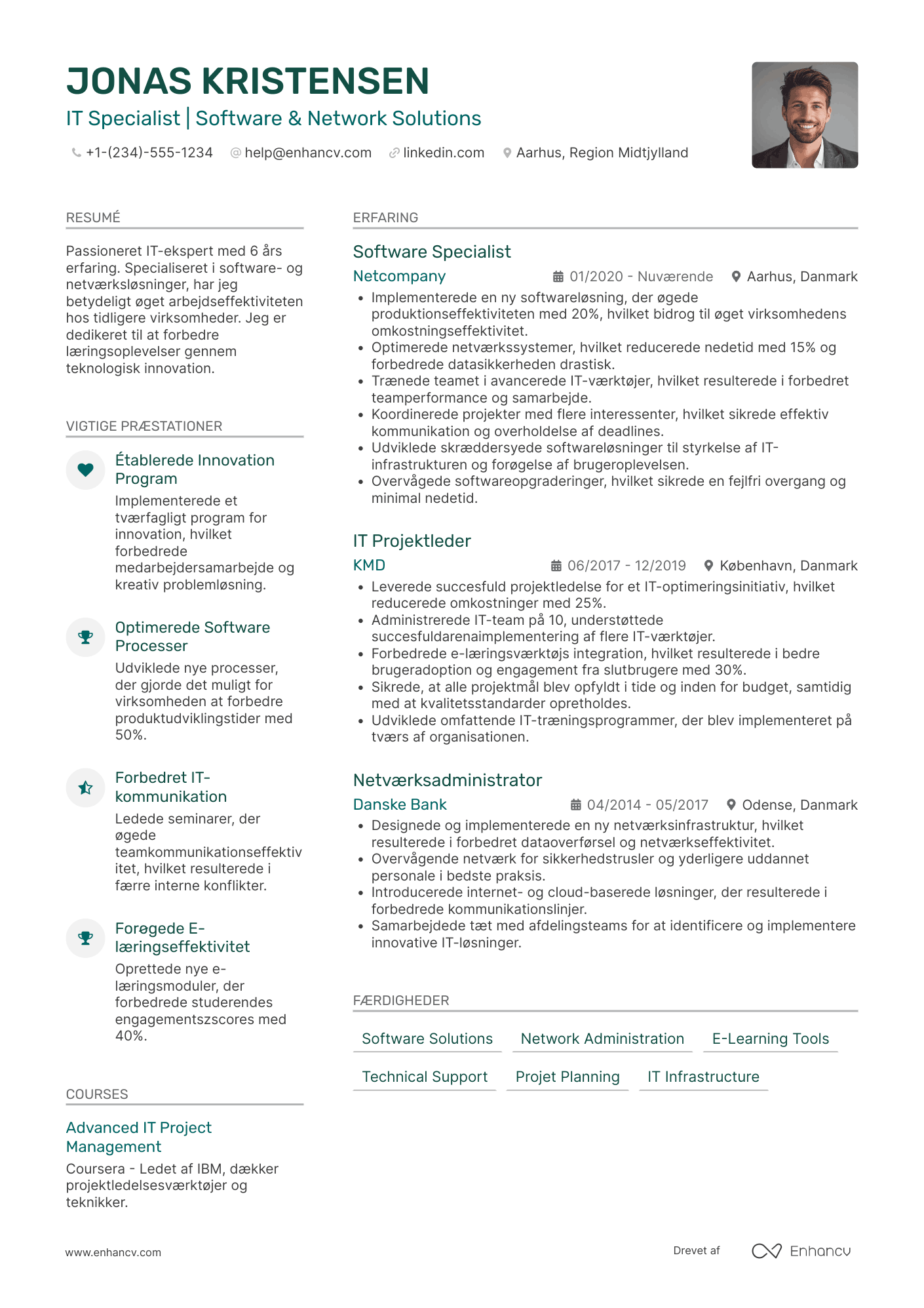 CV til IT undervisningsassistent