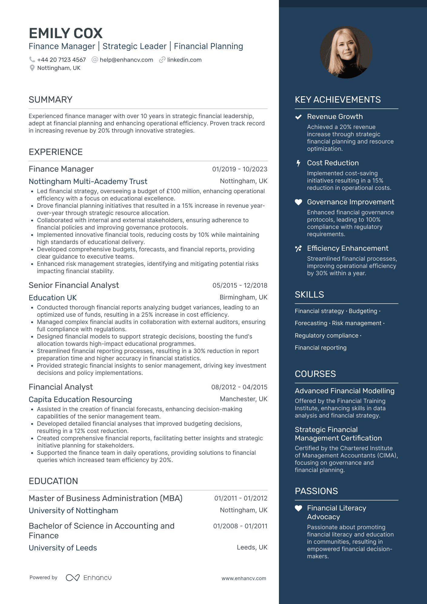 Finance Manager in Education