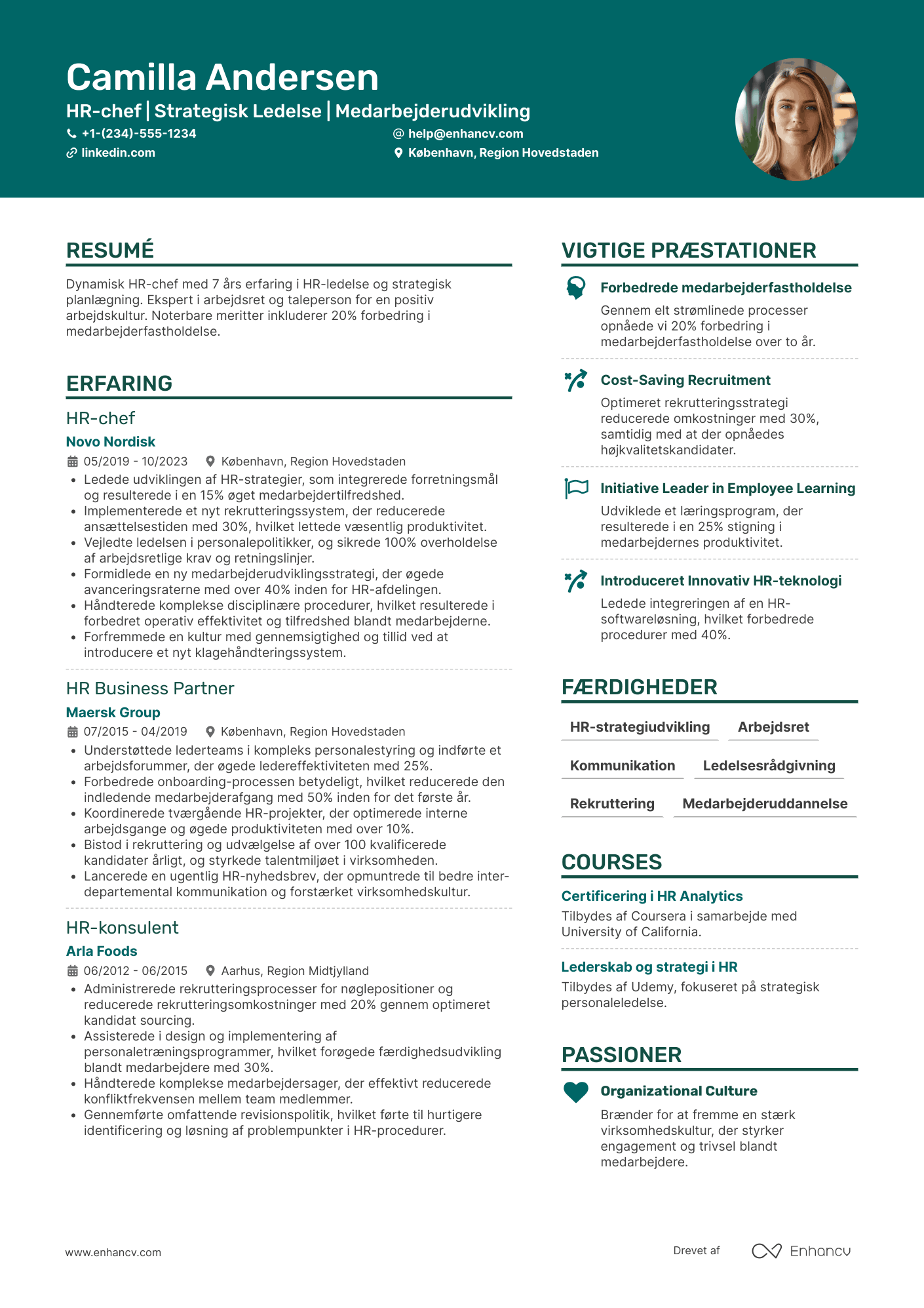 CV til HR chef
