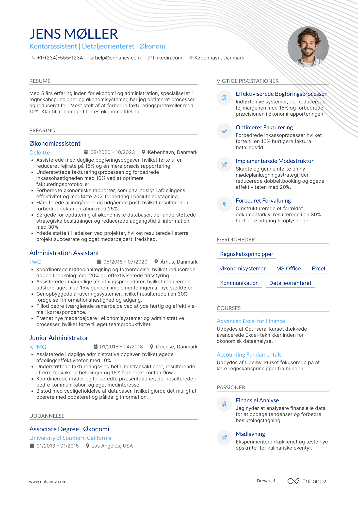 CV til Kontorassistent i økonomi