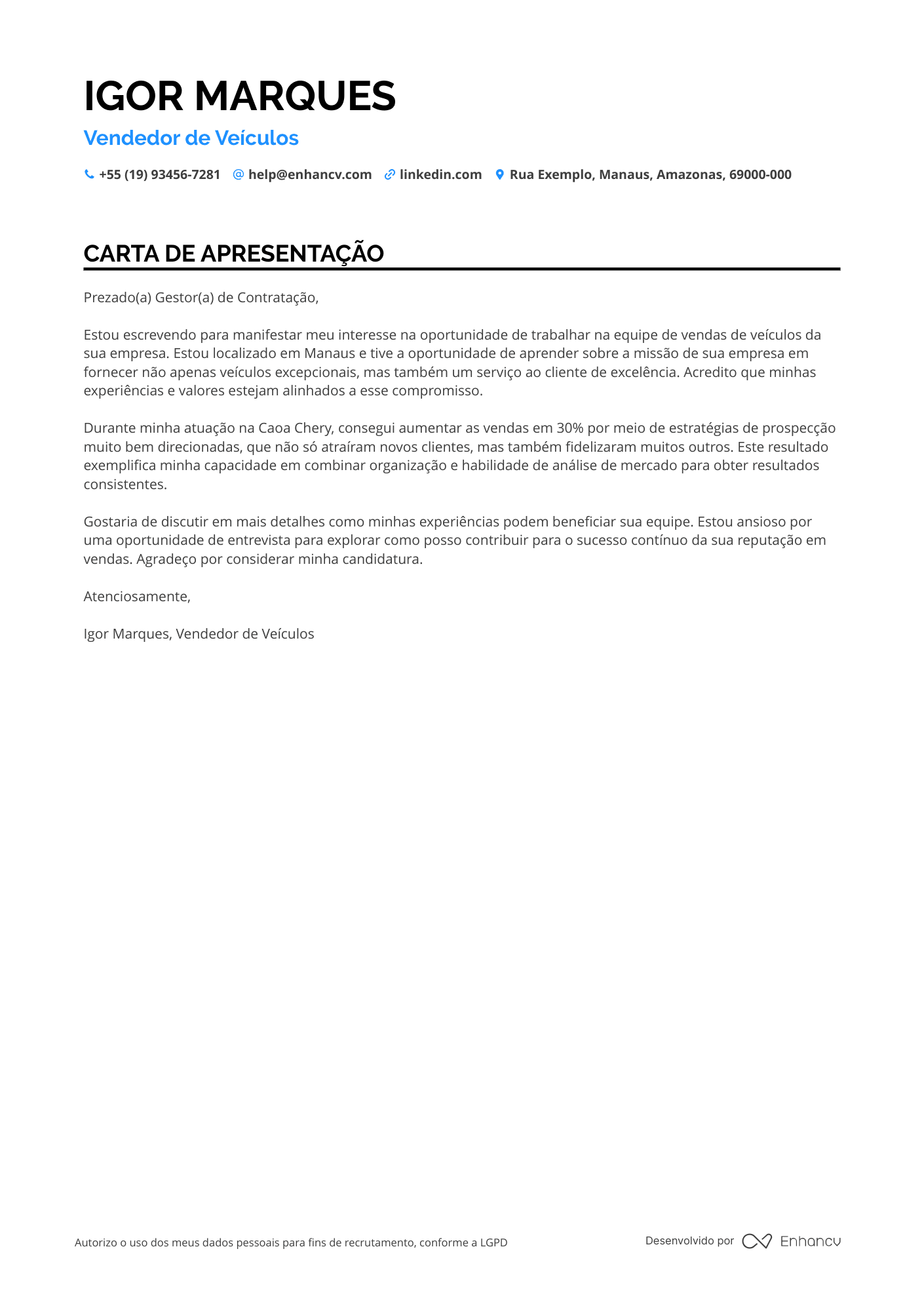 Vendedor de Carros Esportivos