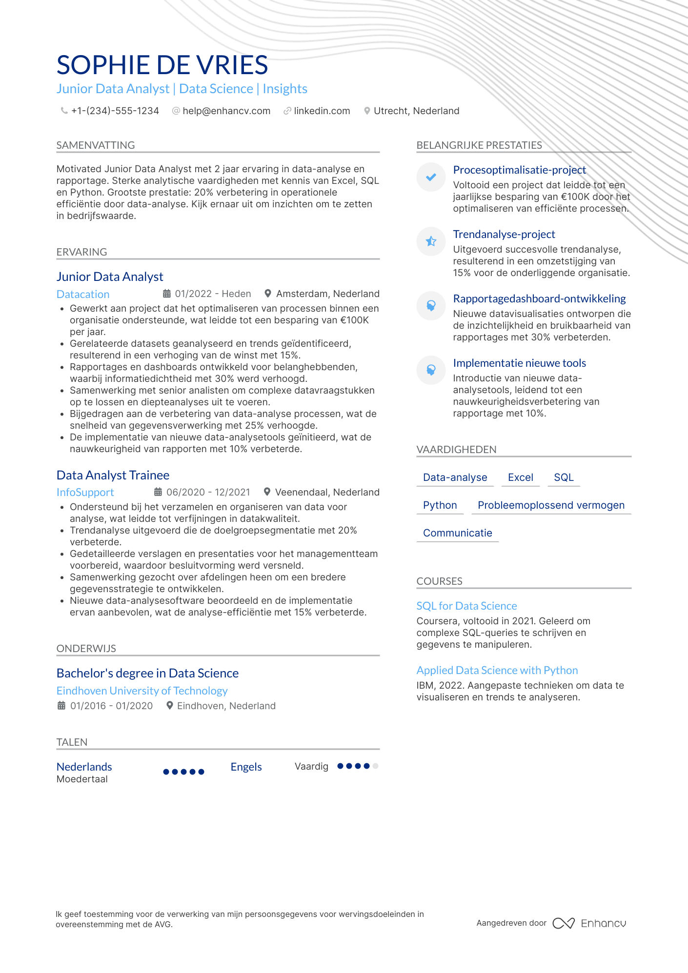 CV voor Junior Data Analyst