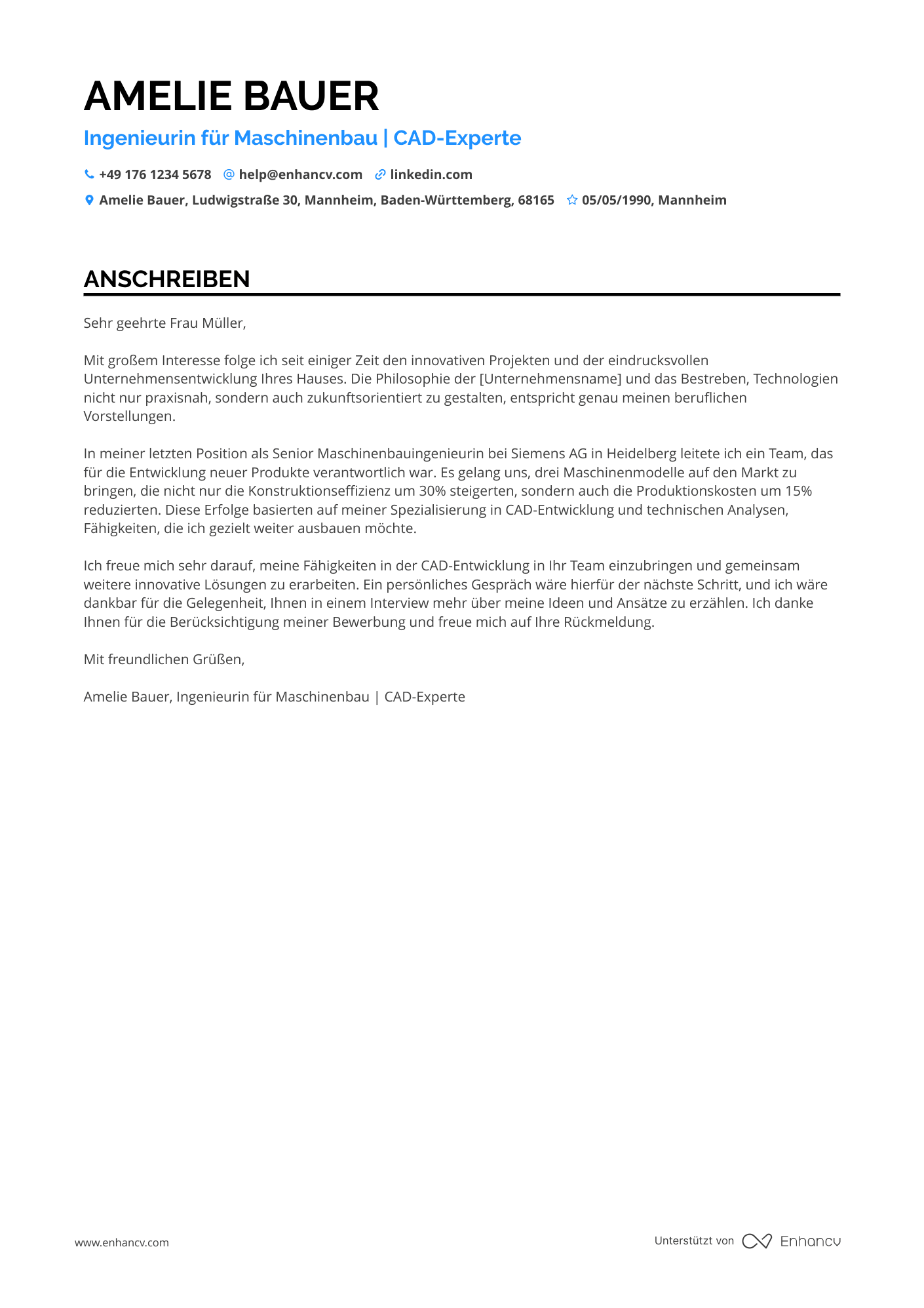 Ingenieur für Maschinenbau