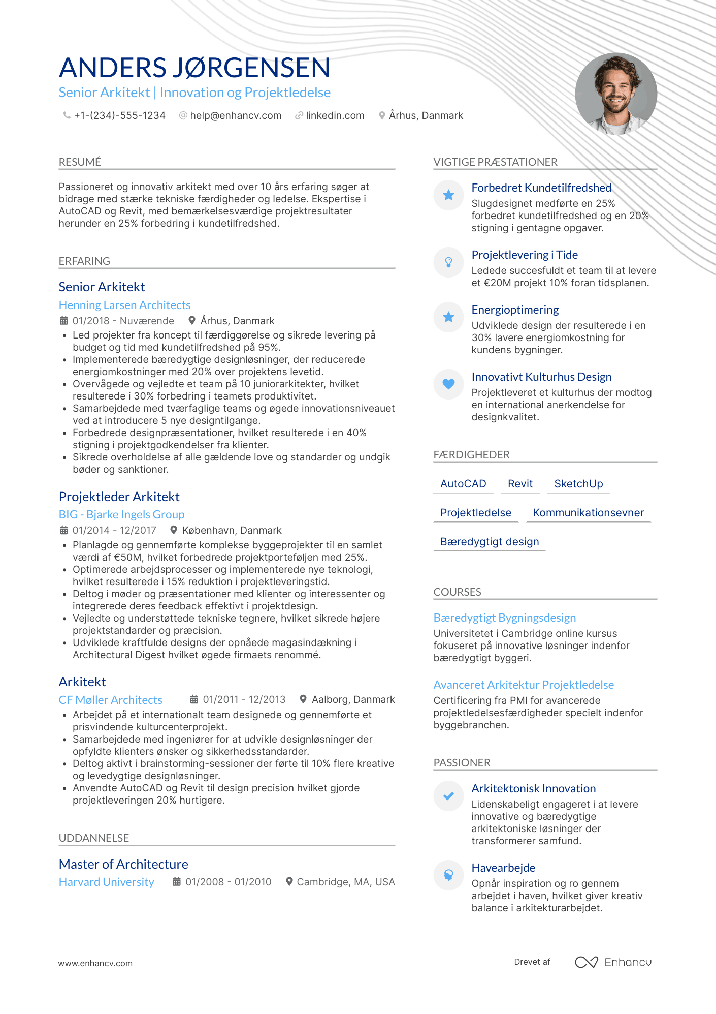 CV til Senior Arkitekt