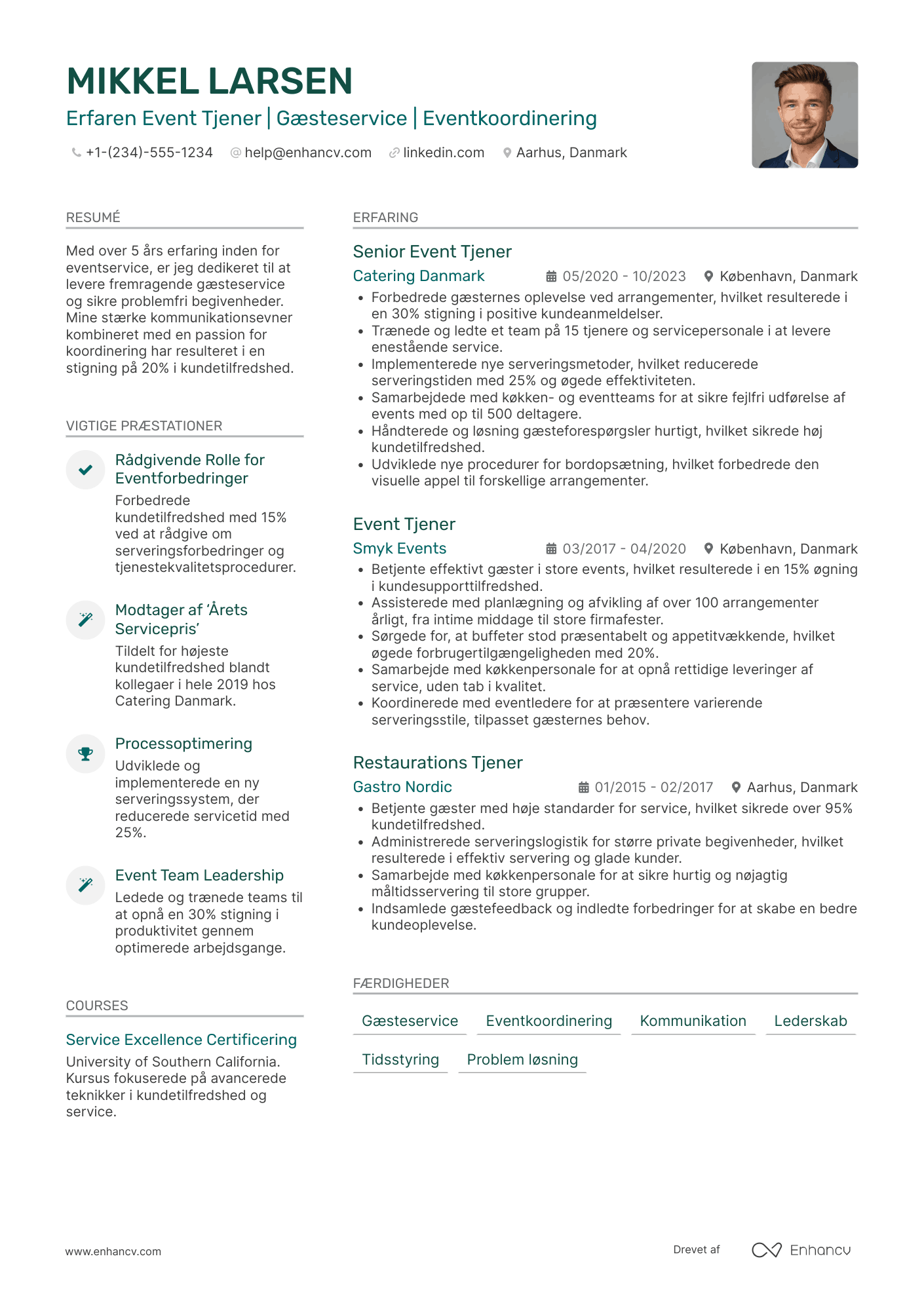 CV til Event Tjener