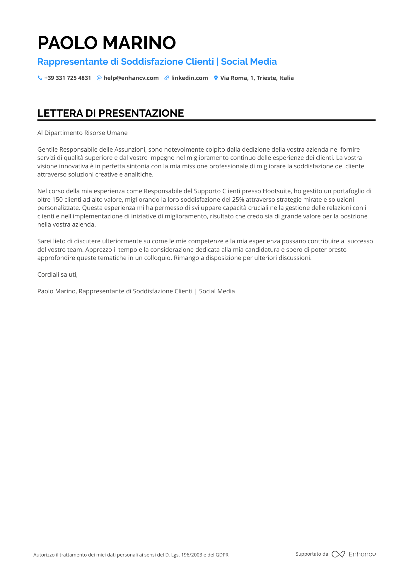 Rappresentante Servizio Clienti Poste Italiane