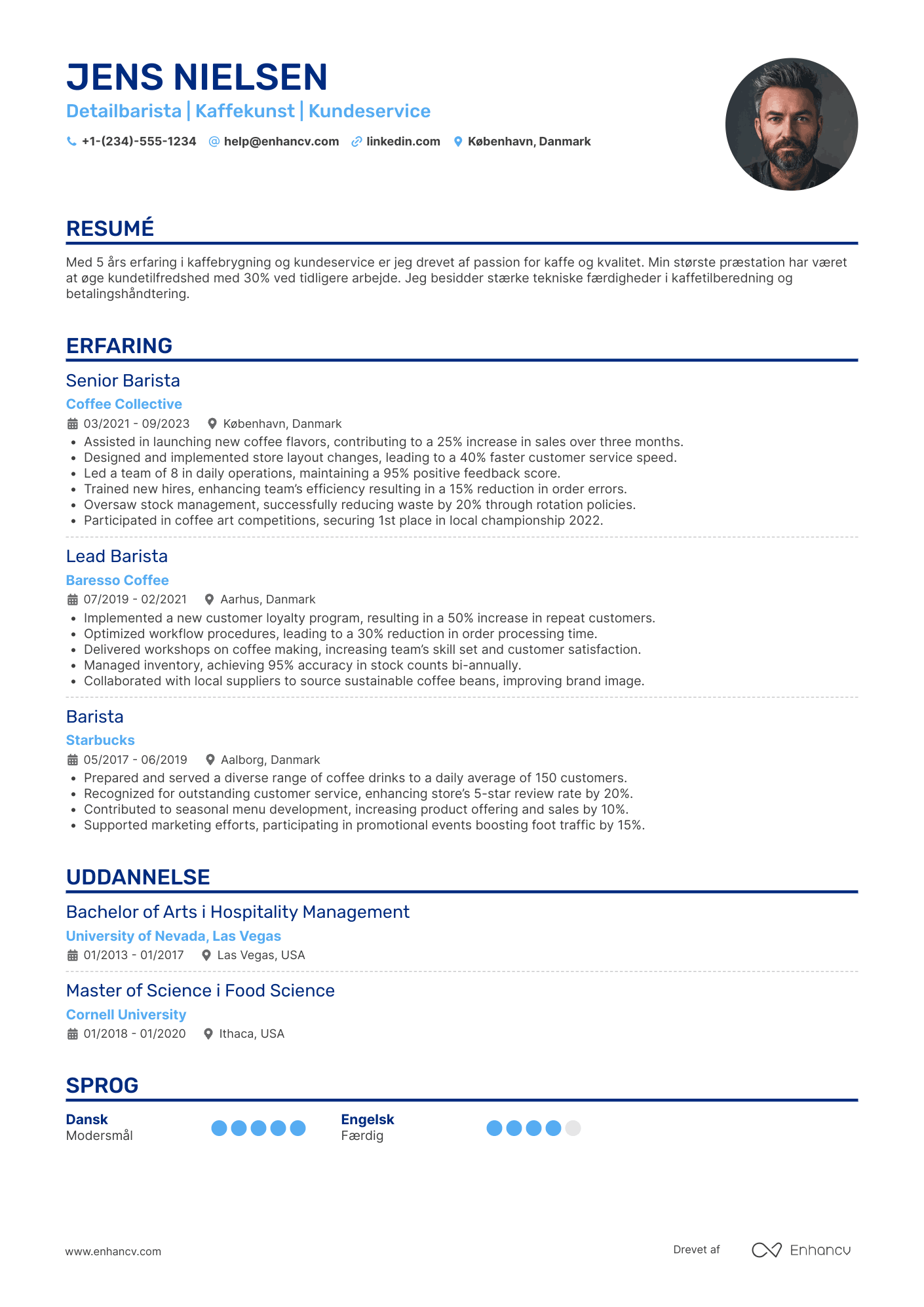 CV til Detailbarista