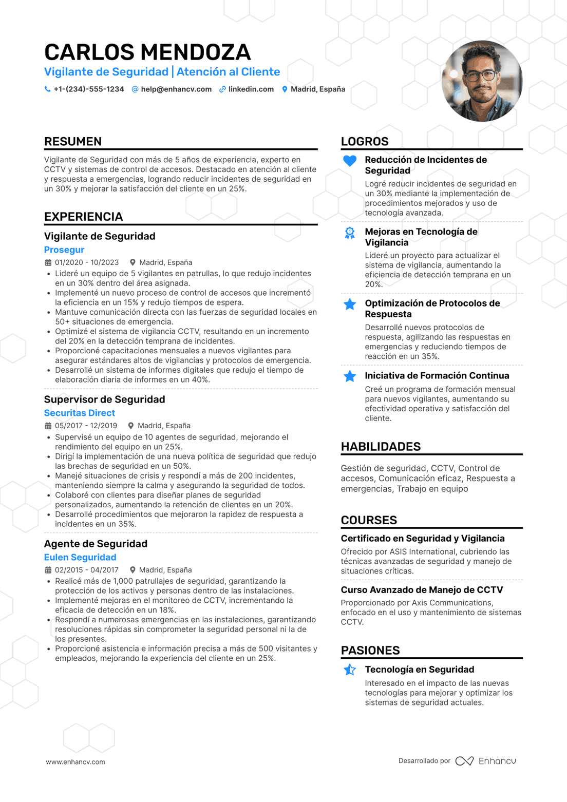 Vigilante de seguridad con experiencia