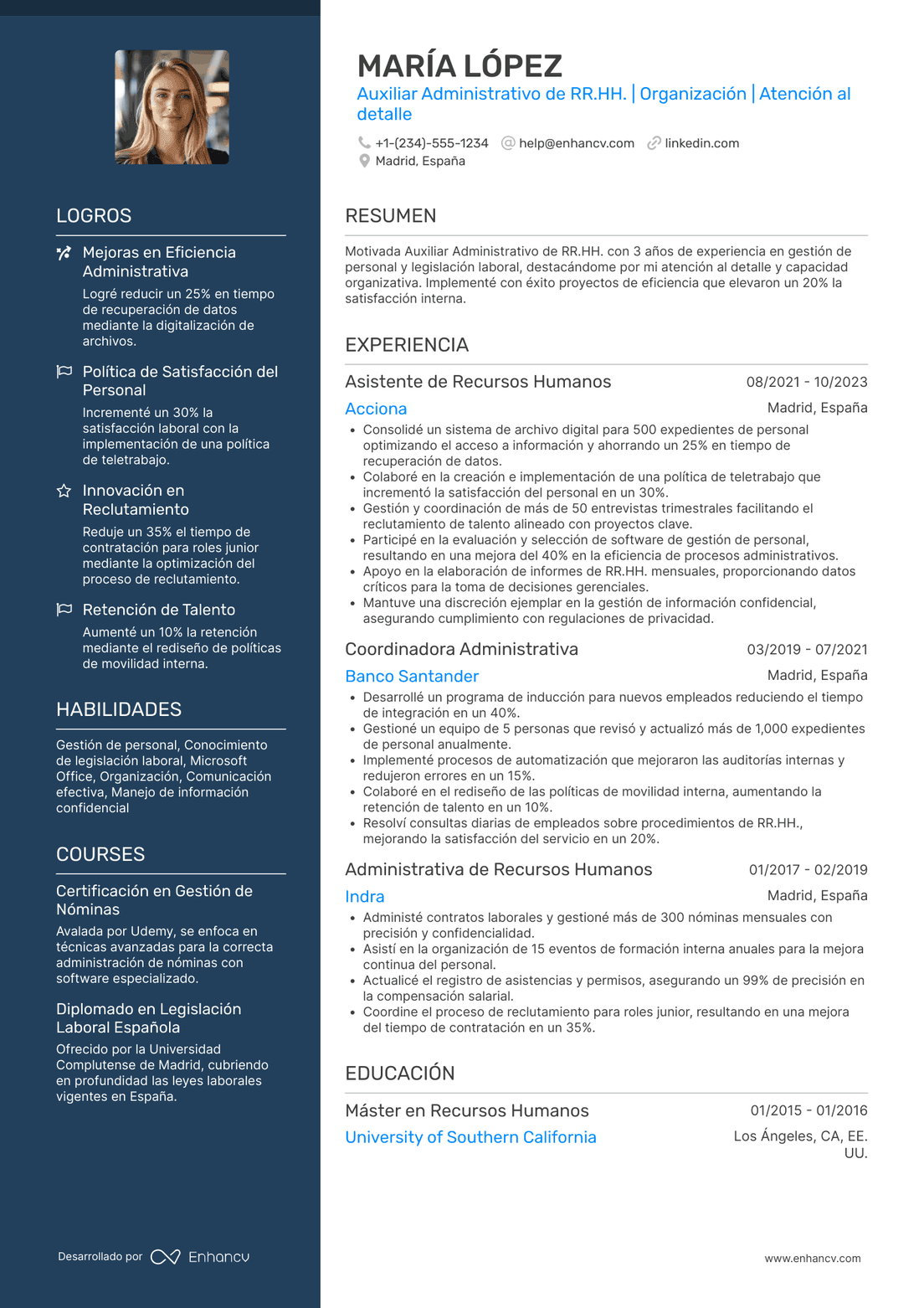 Auxiliar administrativo de RR.HH.