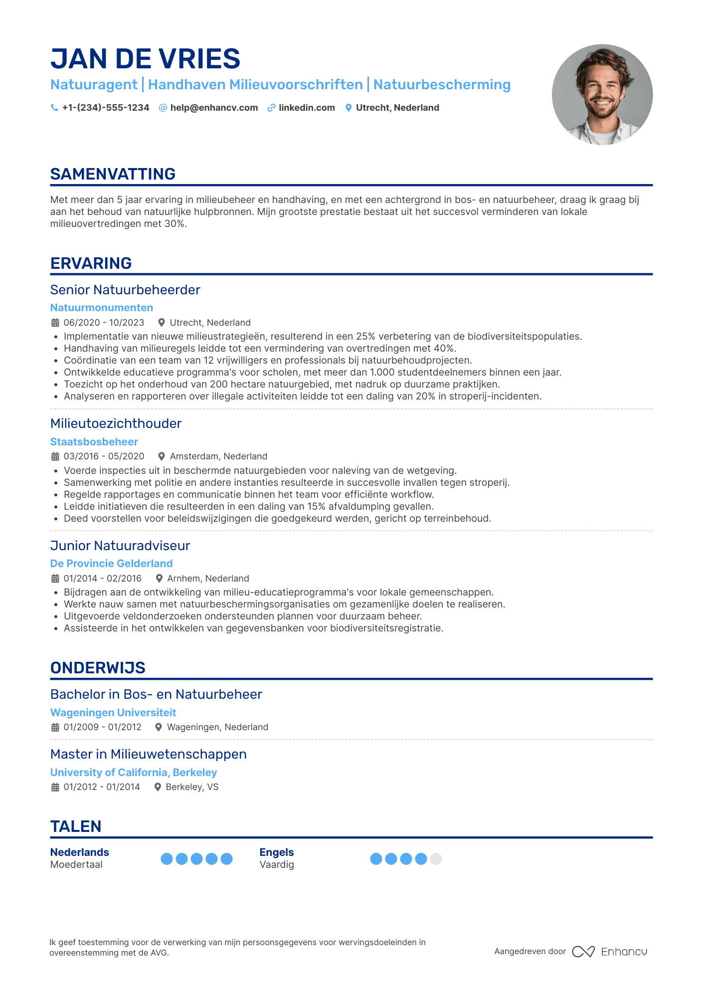 CV voor Natuuragent