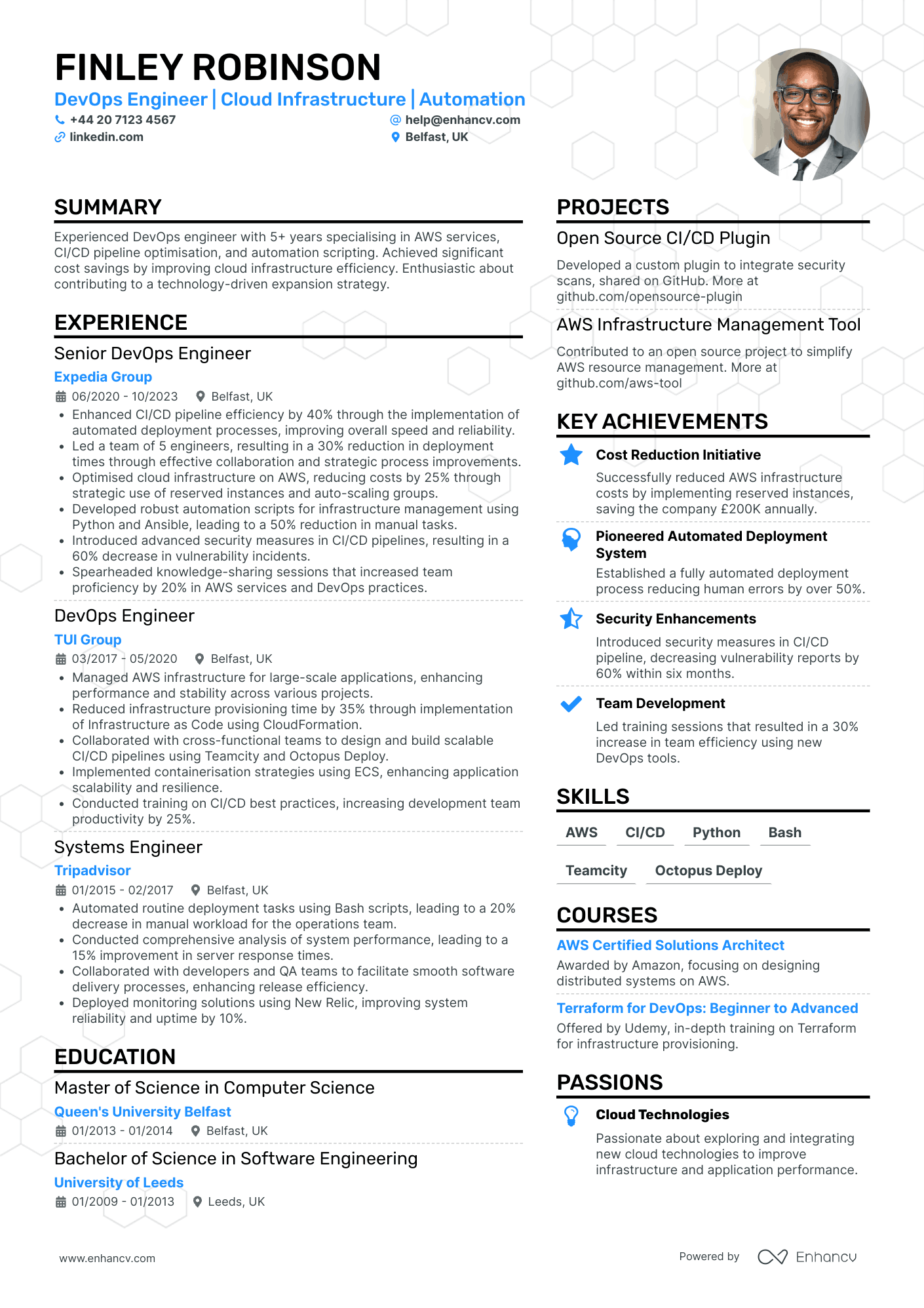 Devops Engineer CV Examples