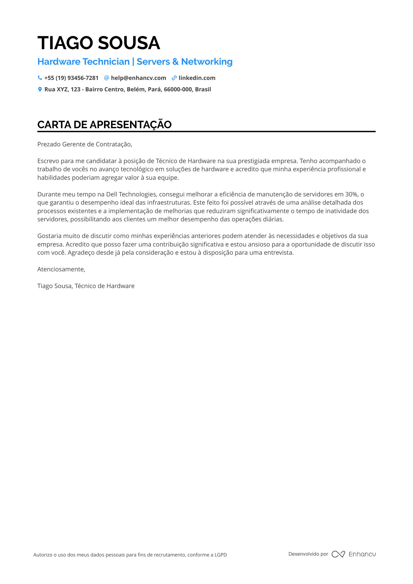 Técnico de Informática Meio período
