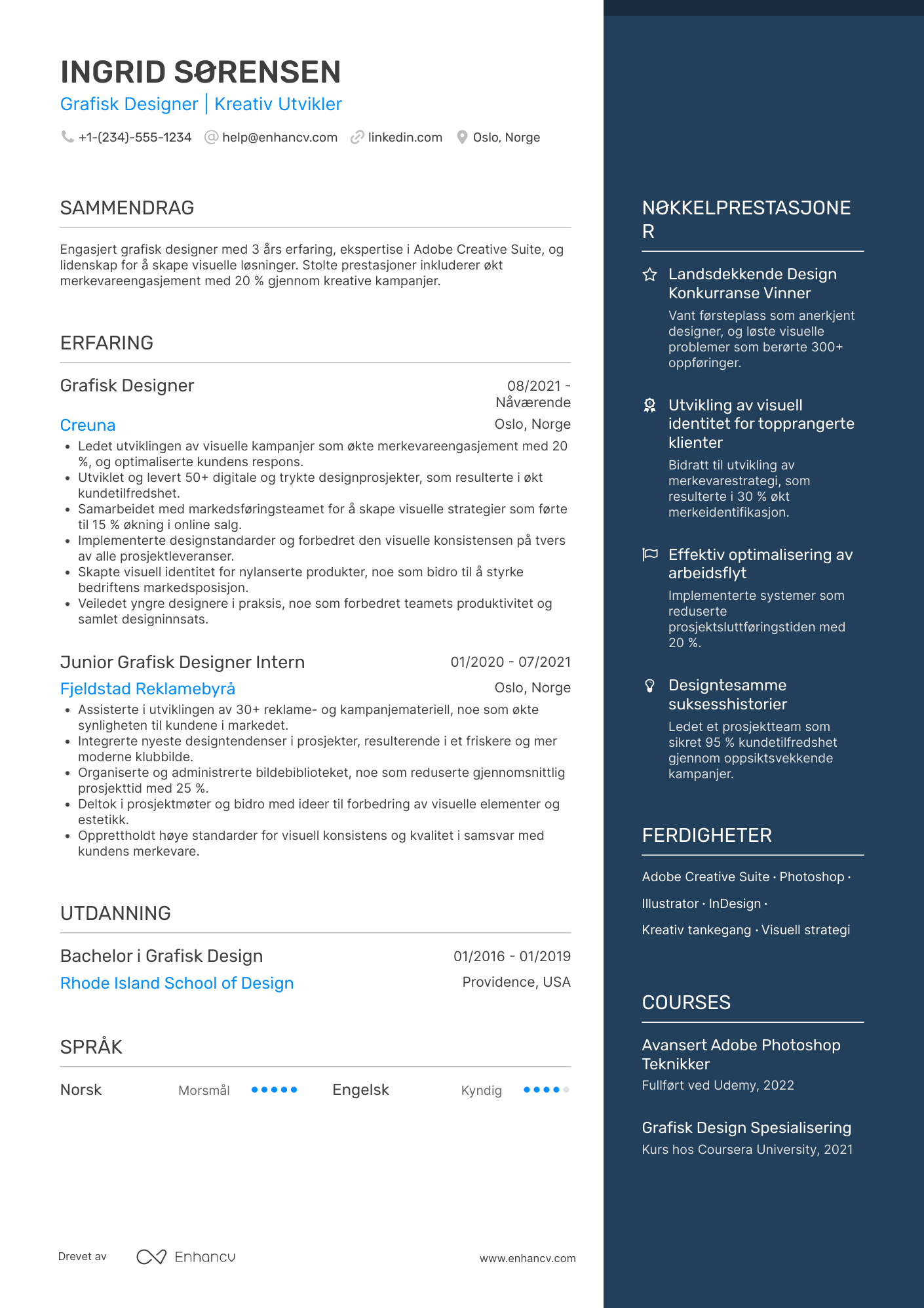 CV for Junior Grafisk Designer