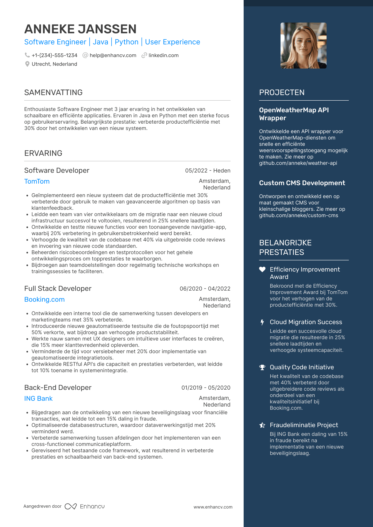 Elegant CV template