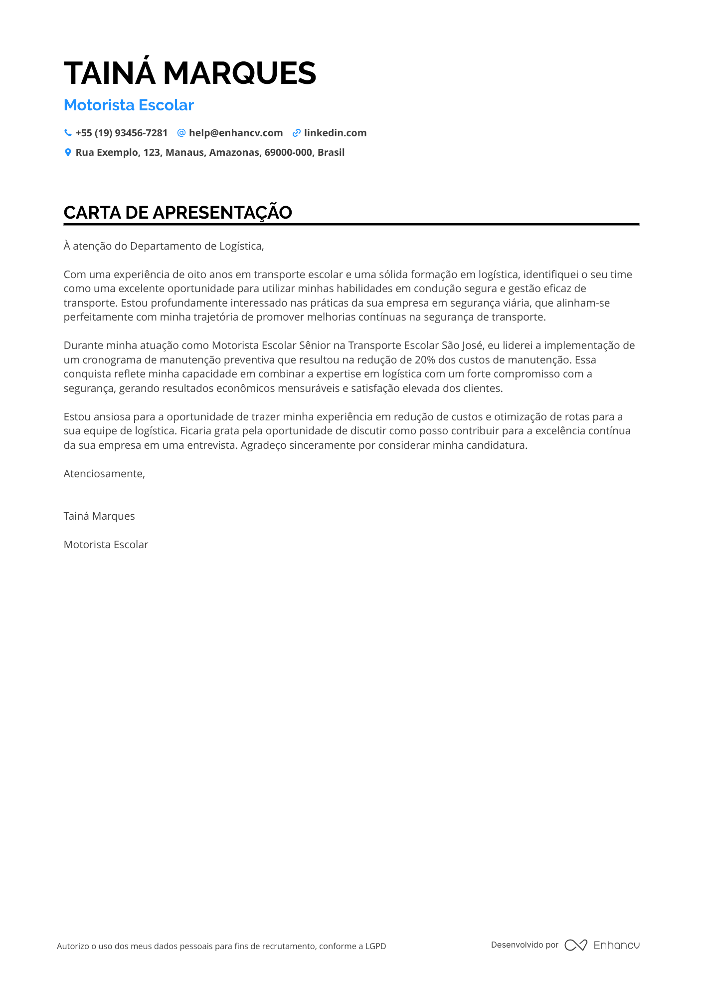 Motorista de ônibus escolar