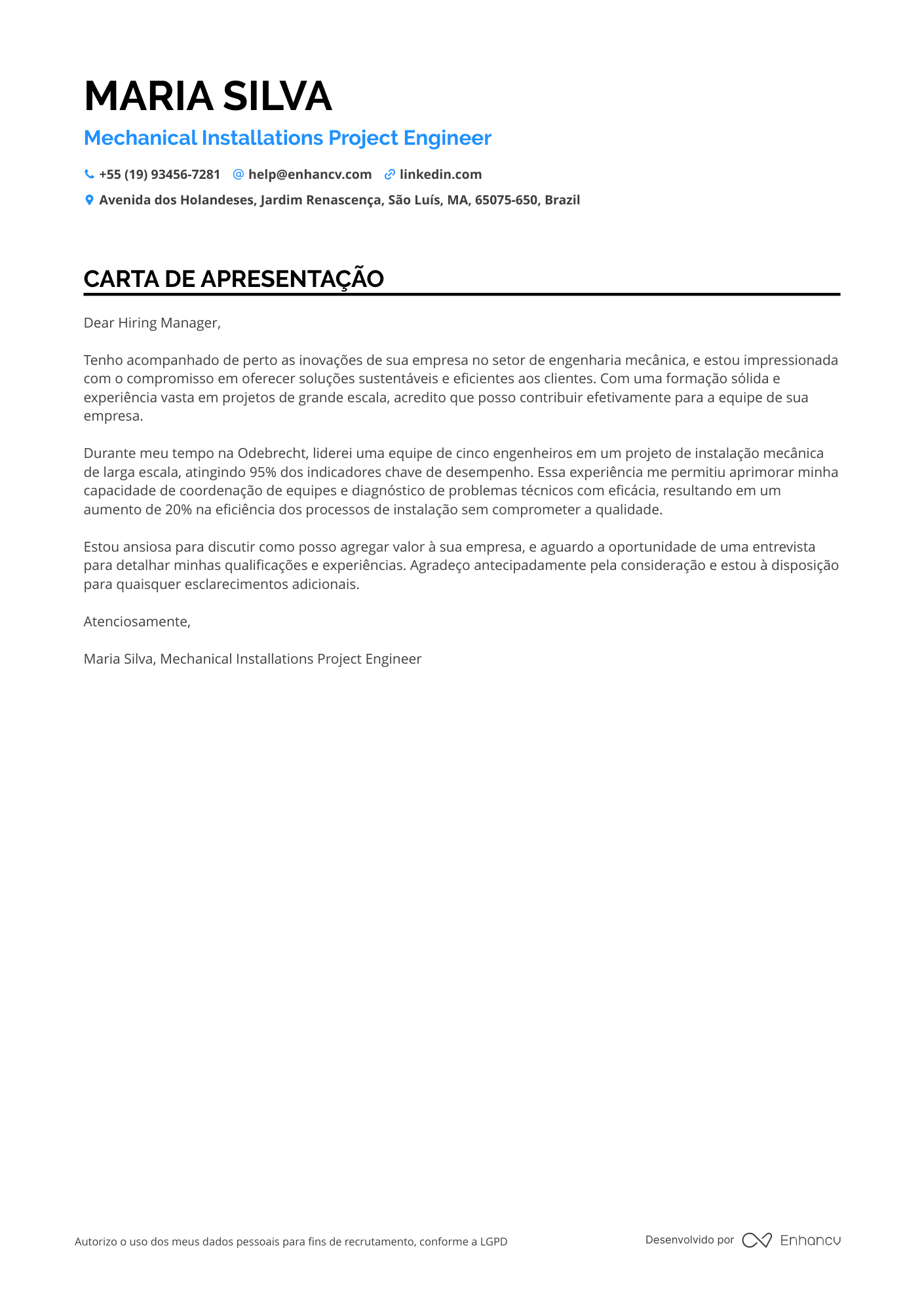 Engenheiro Mecânico de Projetos