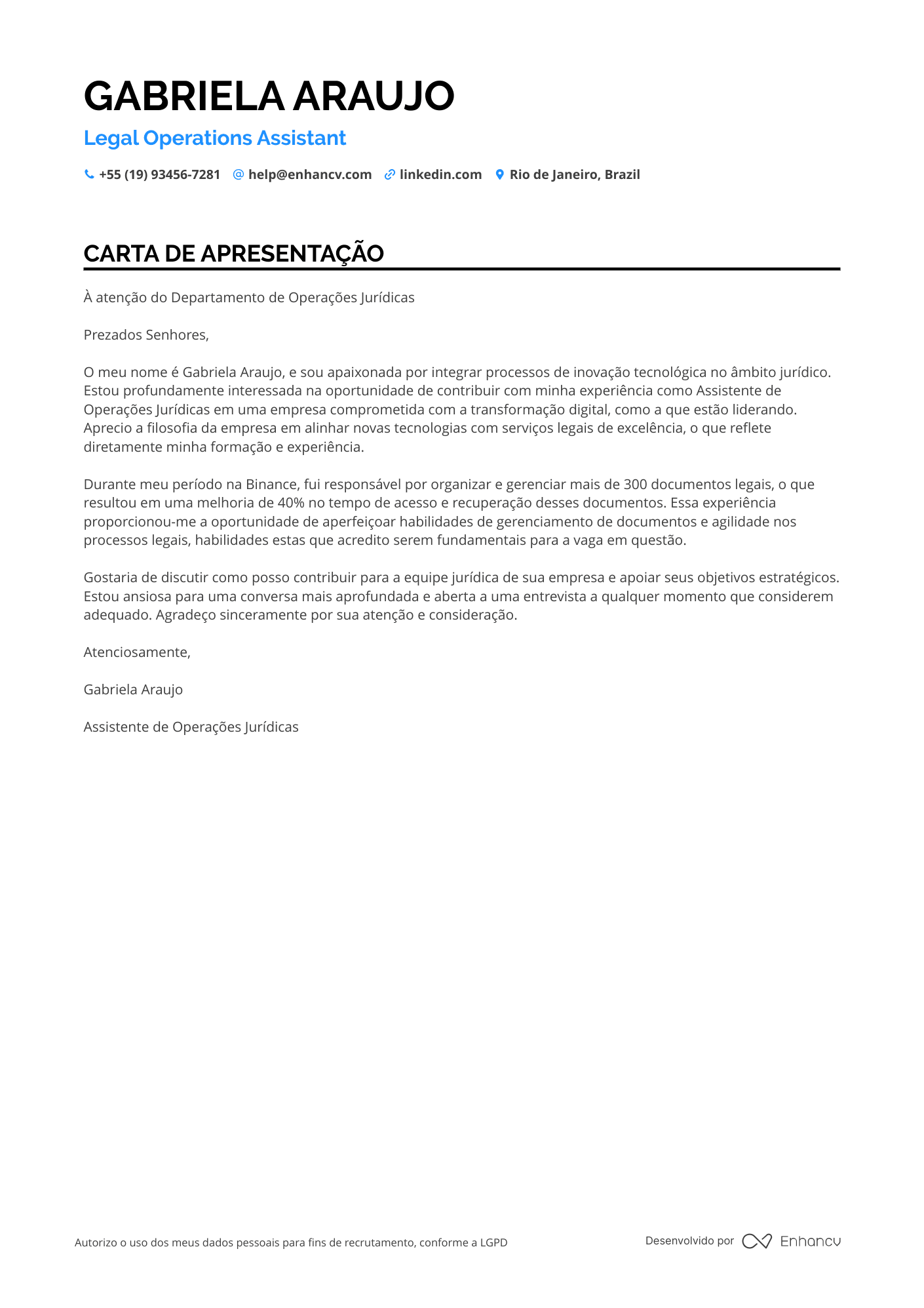 Assistente Financeiro de Operações