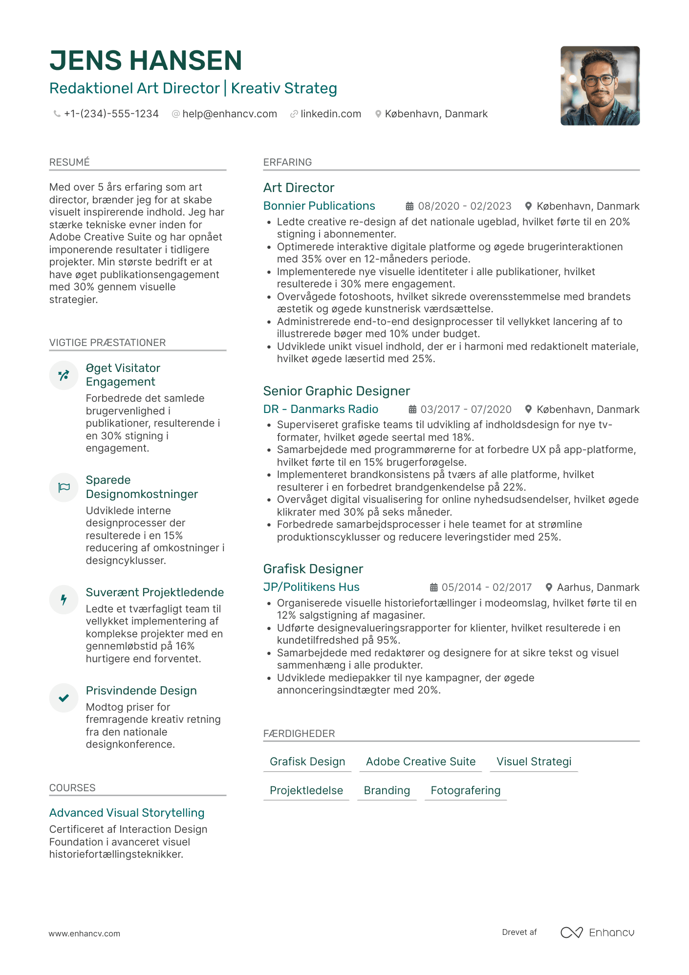 CV til Redaktionel art director