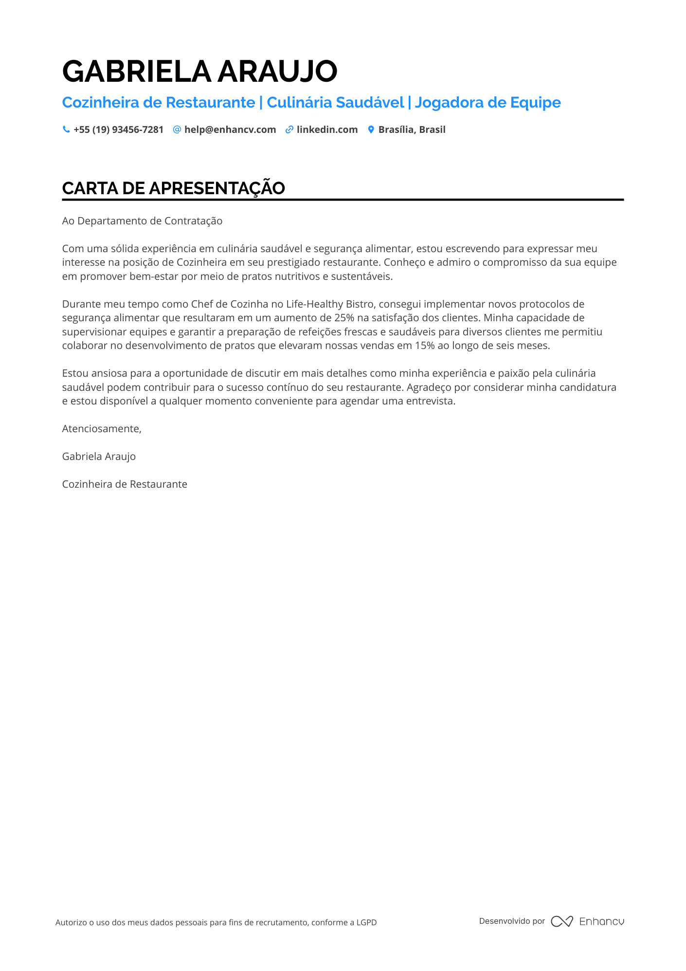 Cozinheiro de Bistrô