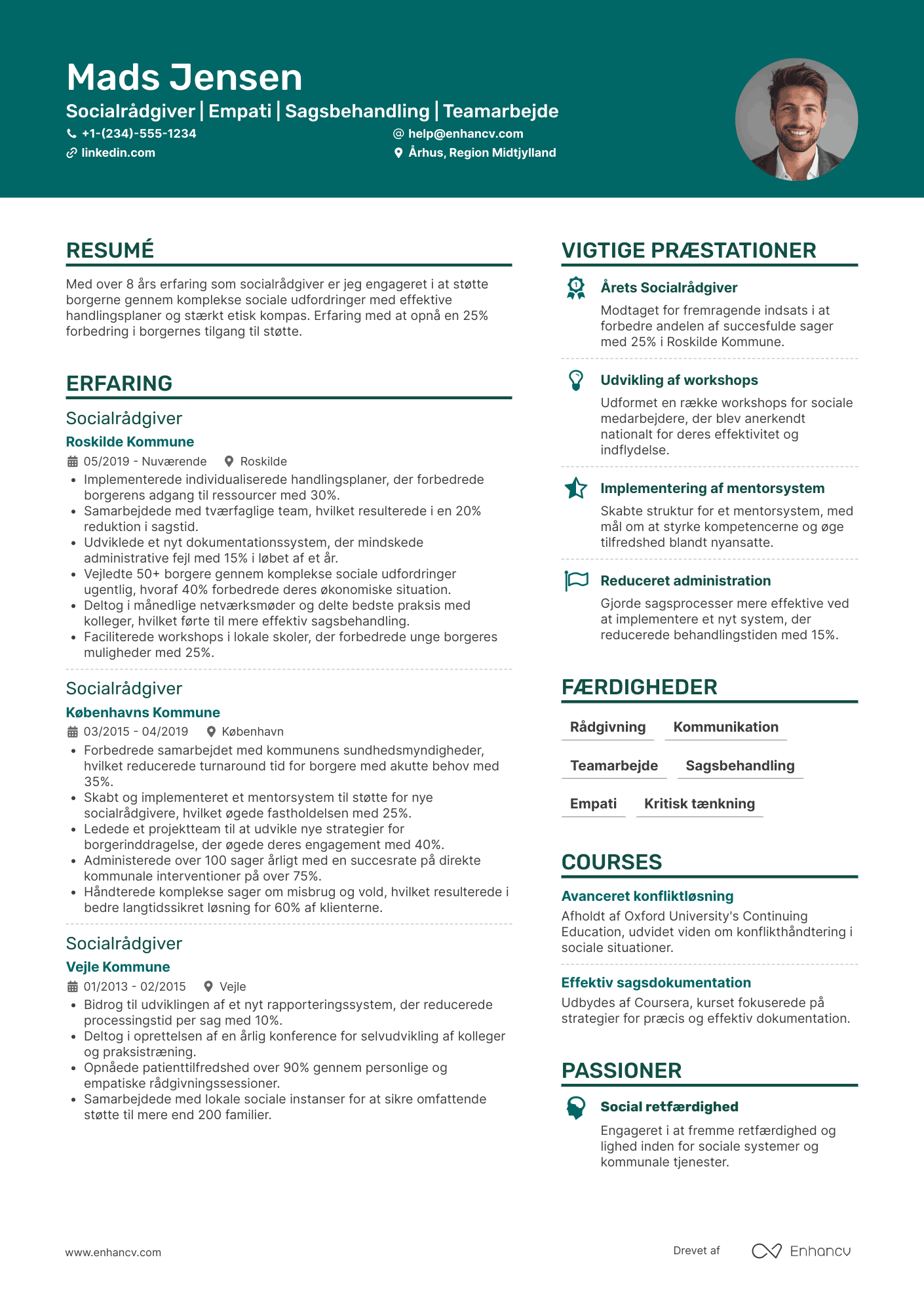 CV til Socialrådgiver i kommunen