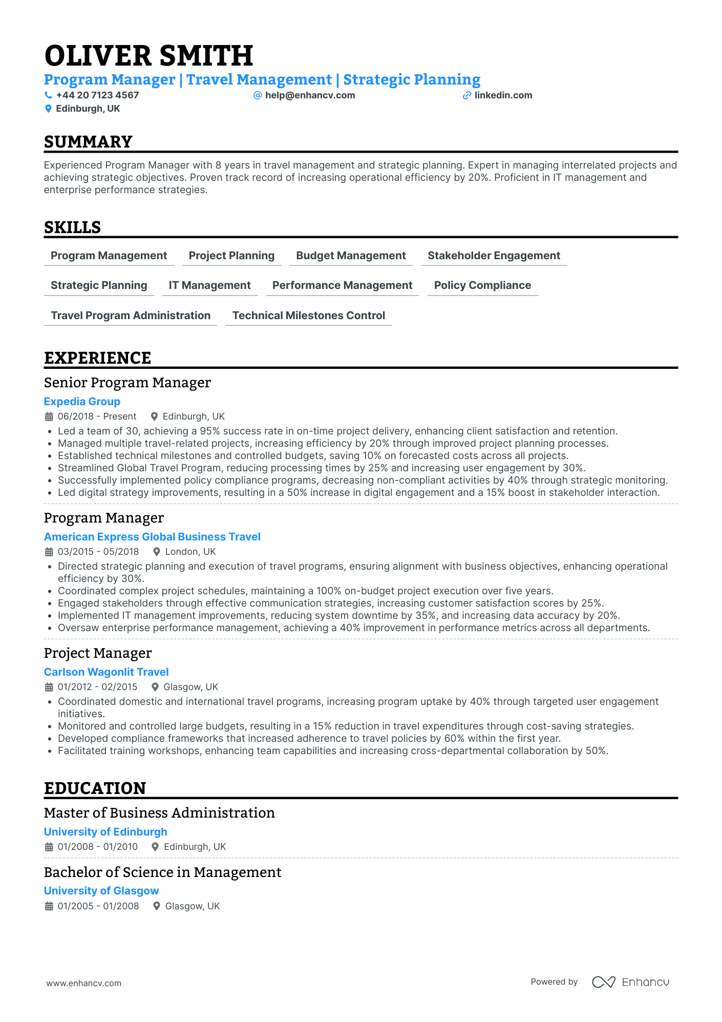 Program Manager for Government Projects