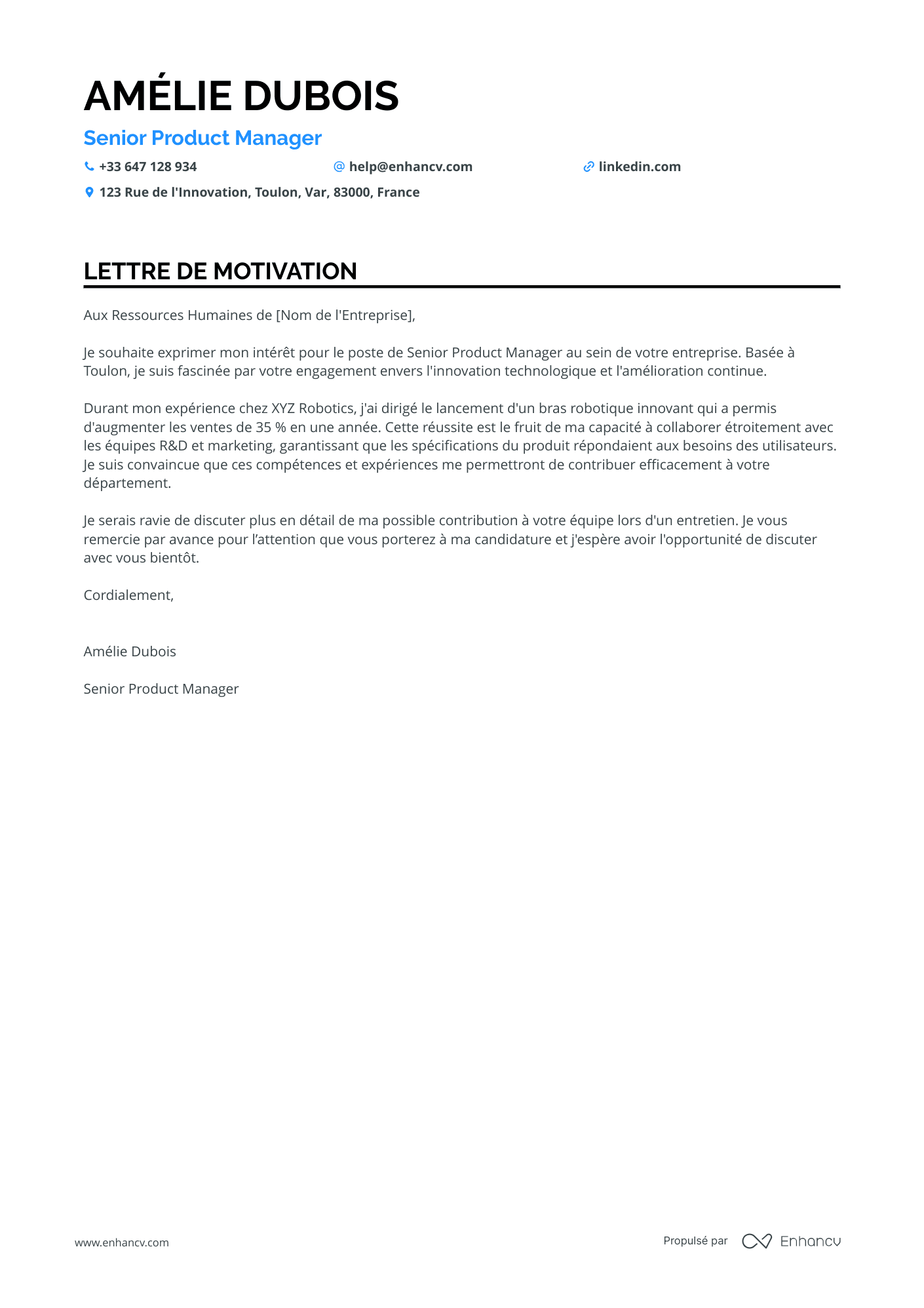 Chef de Produit Senior