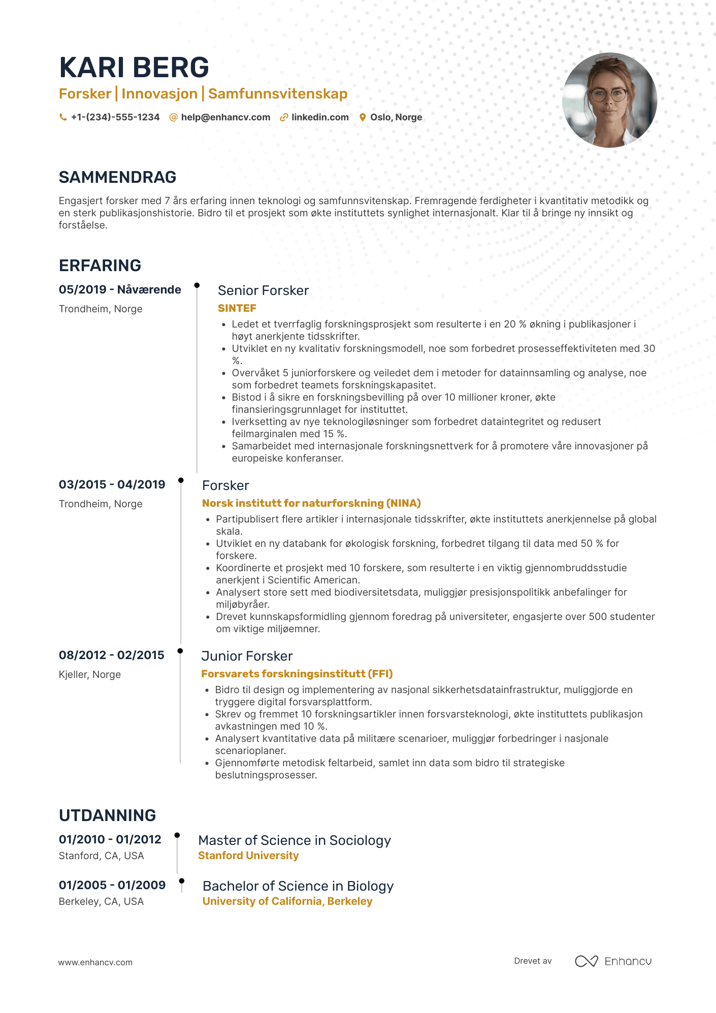 Tidslinje CV mal