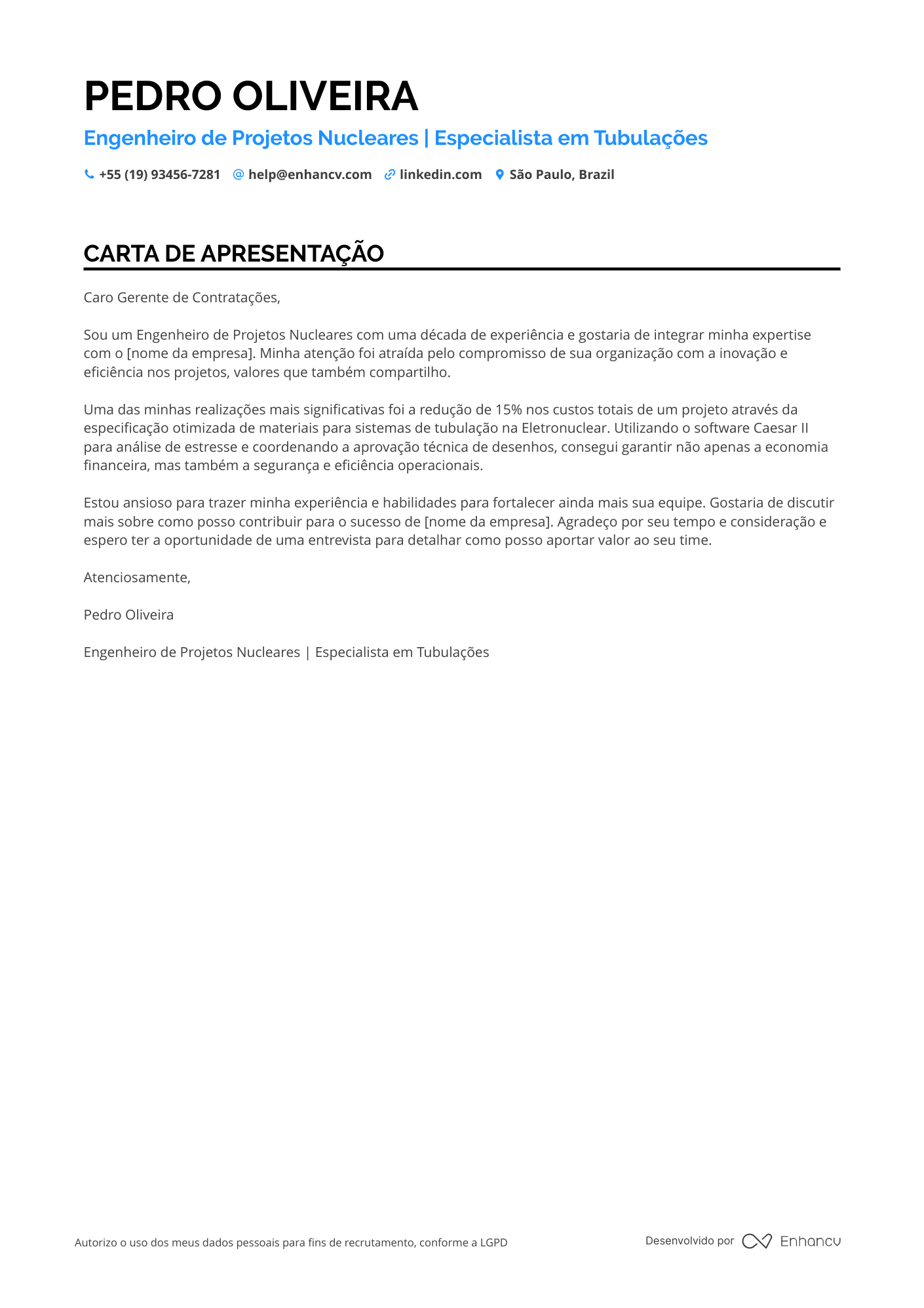 Engenheiro Mecânico Sênior