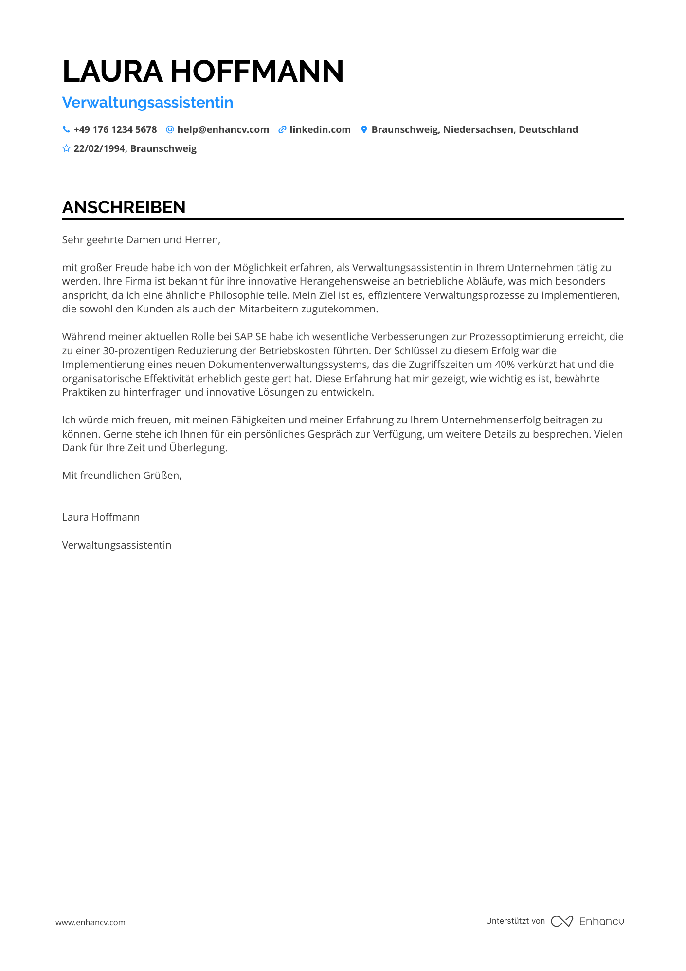 Verwaltungsassistent in der Technologiebranche
