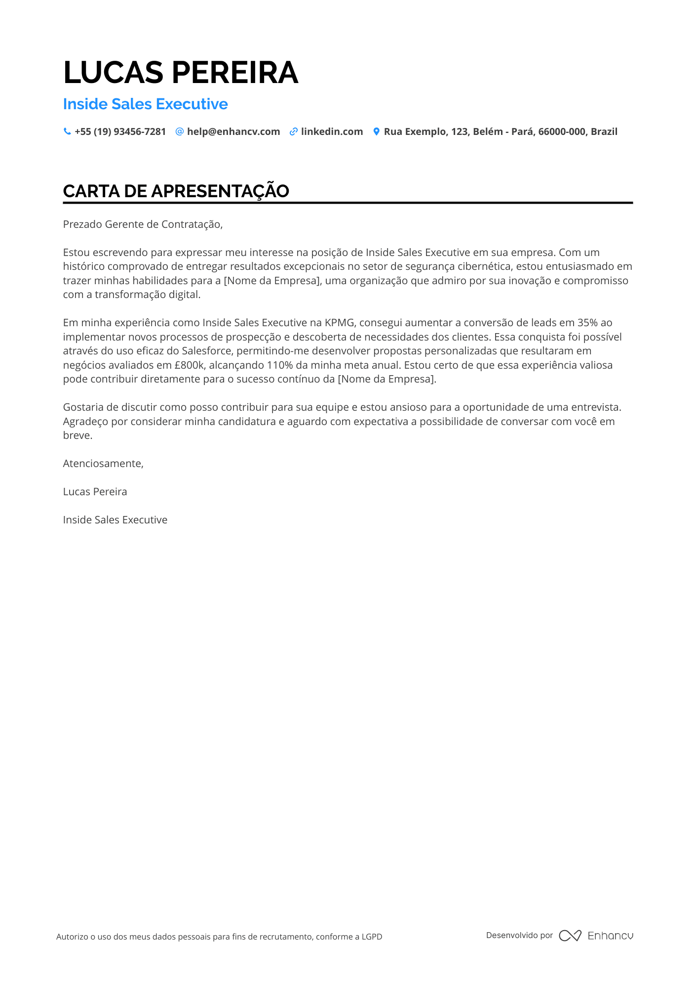 Executivo de Vendas de Serviços Financeiros