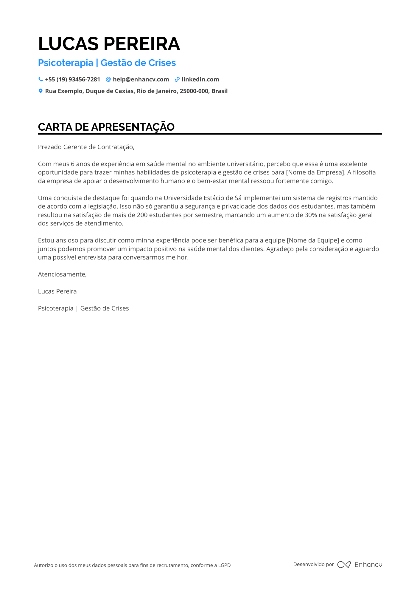 Estudante de Enfermagem em Saúde Mental