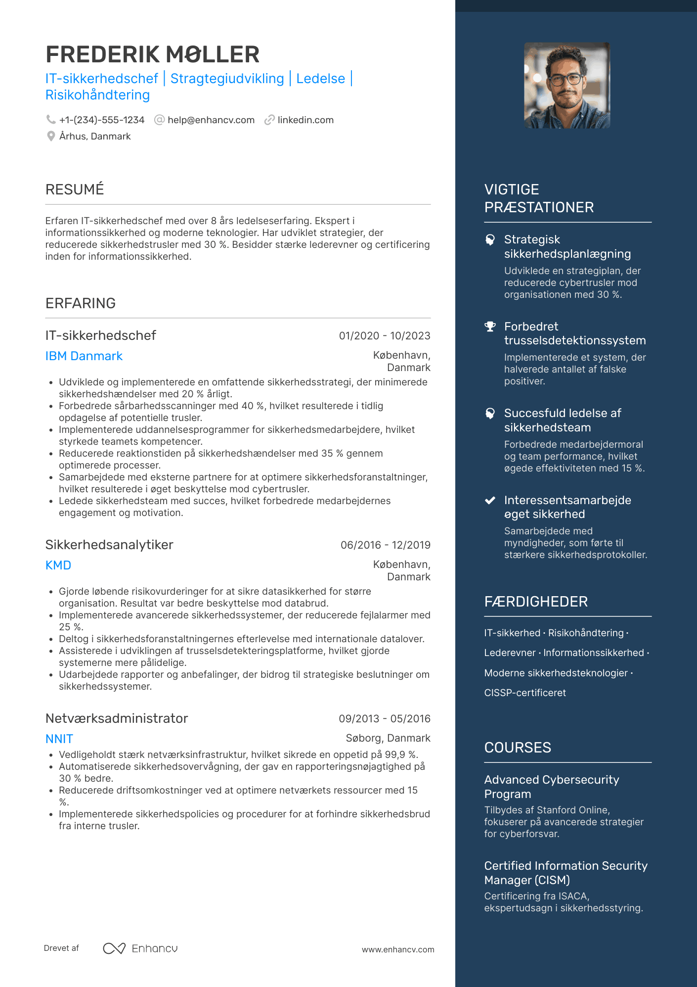 CV til IT sikkerhedschef
