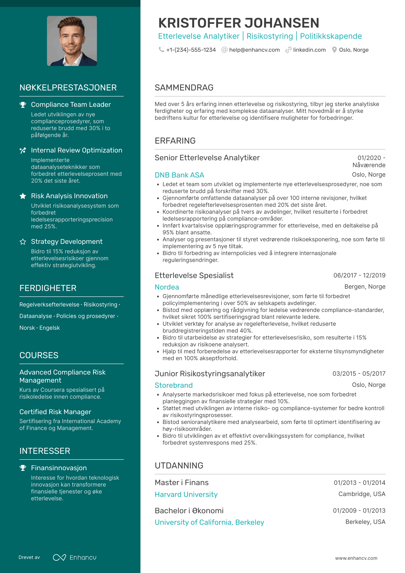 CV for Etterlevelse Analytiker