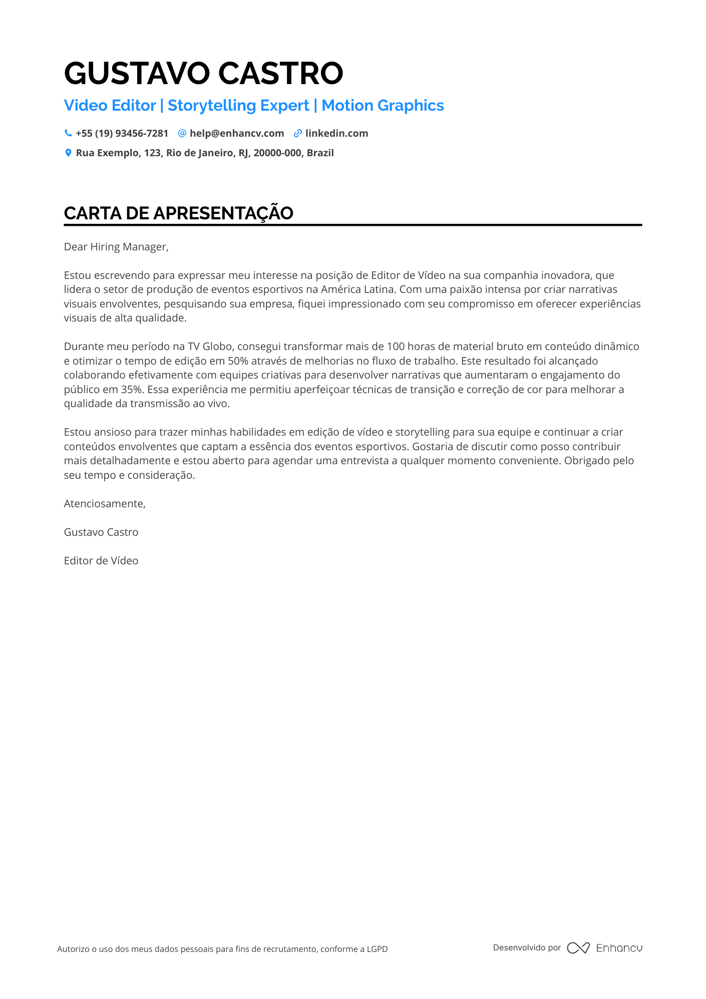 Editor de vídeo de Esportes
