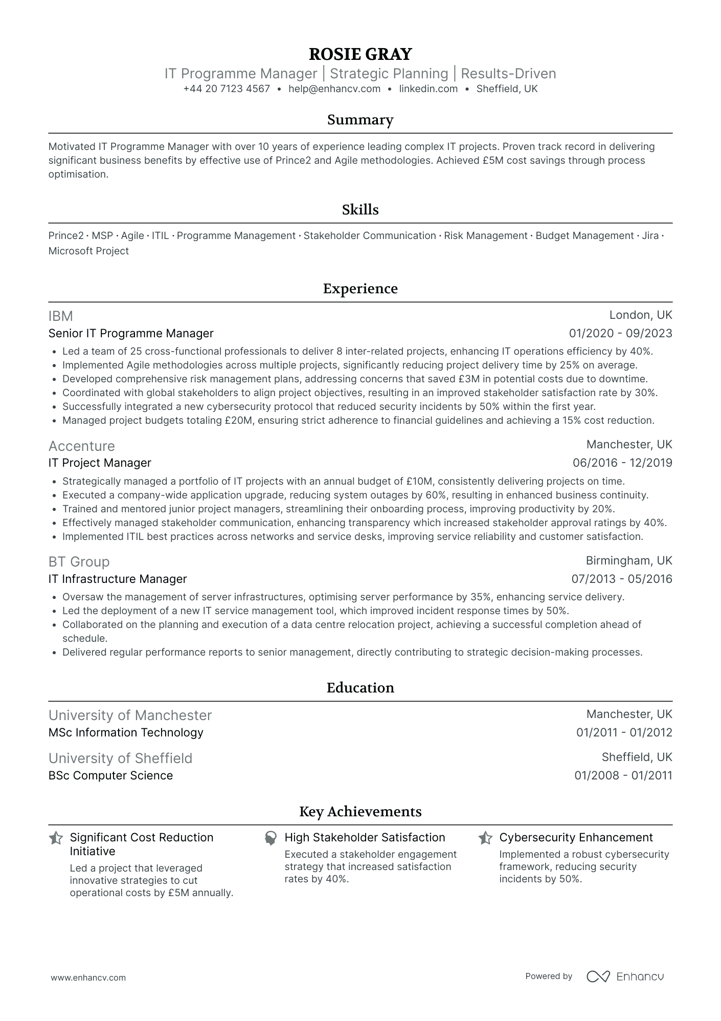 Senior Program Manager in IT