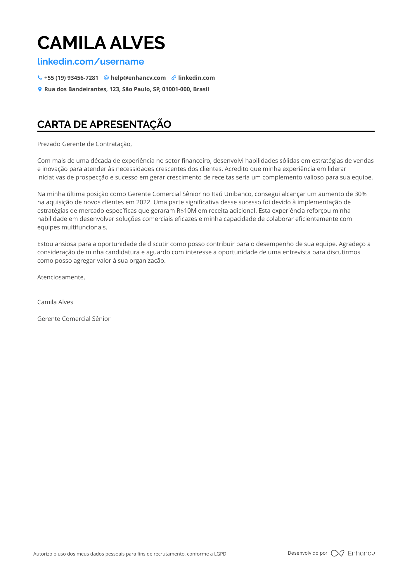 Gerente Comercial Sênior
