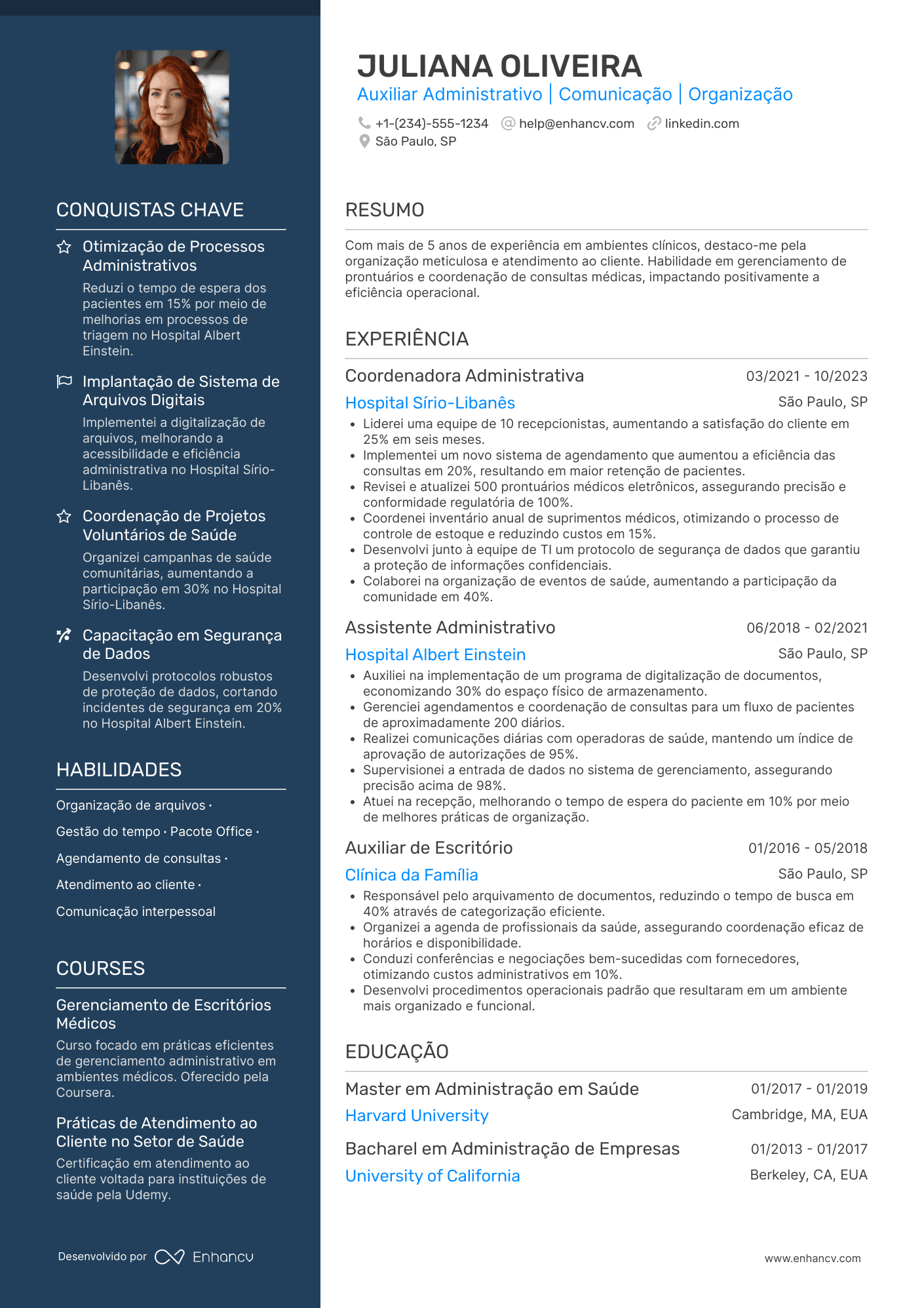 Auxiliar administrativo em clínica médica