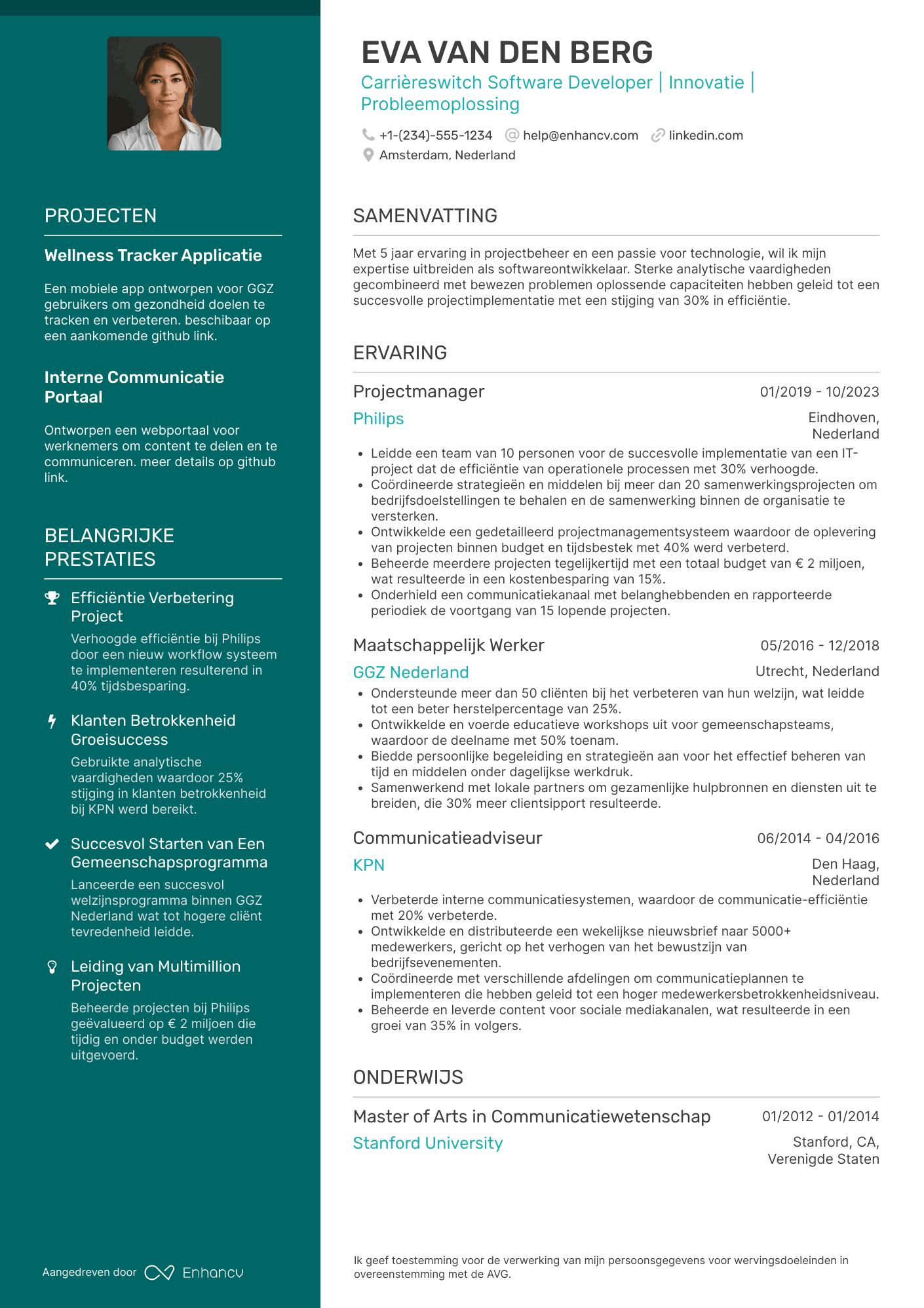 CV voor Carriereswitch Software Developer