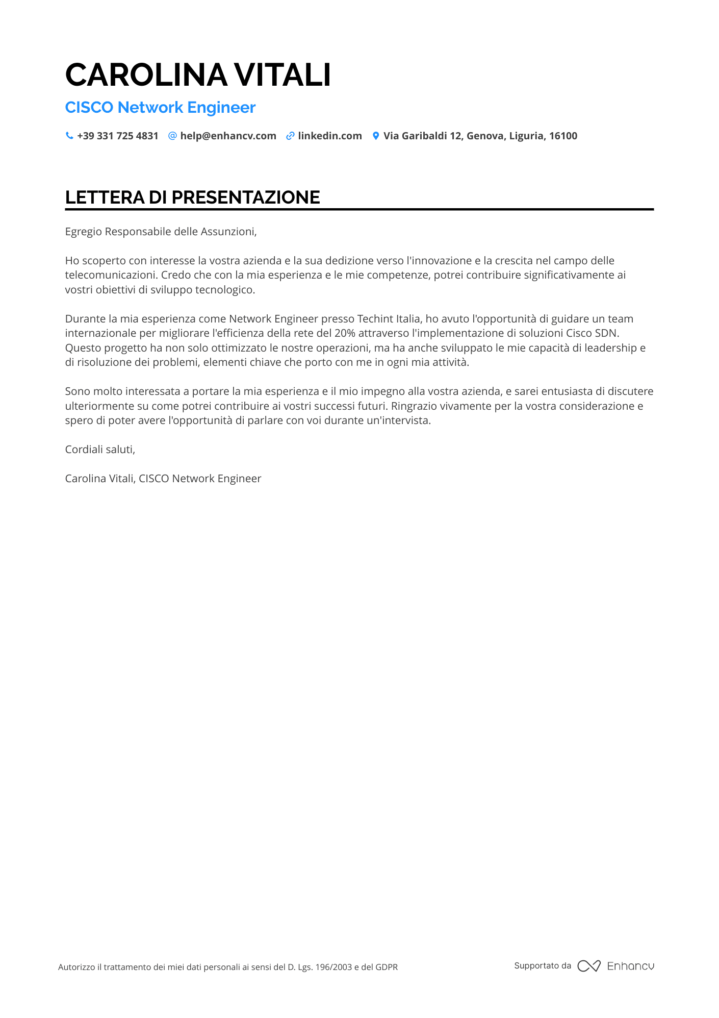 Ingegnere Software di Rete