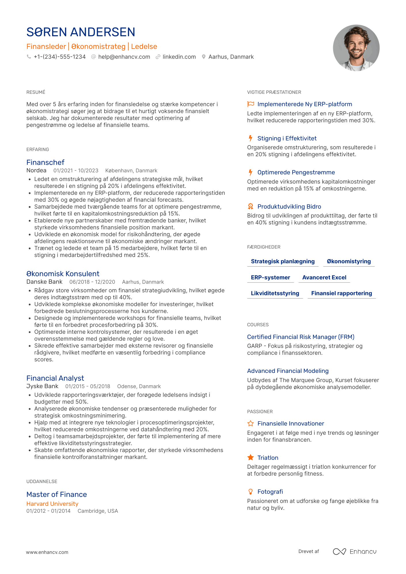 CV til Finansleder