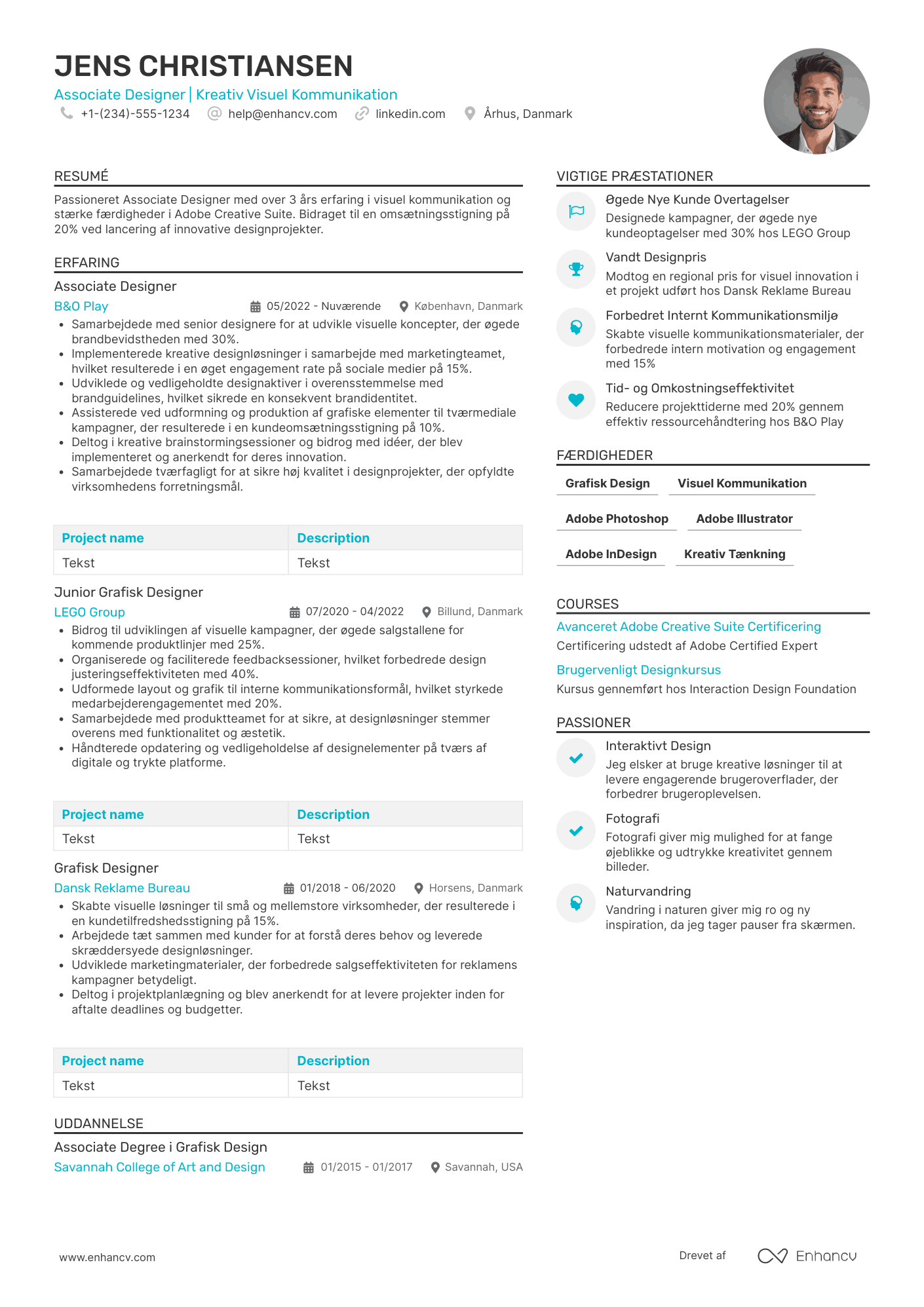 CV til Associate Designer