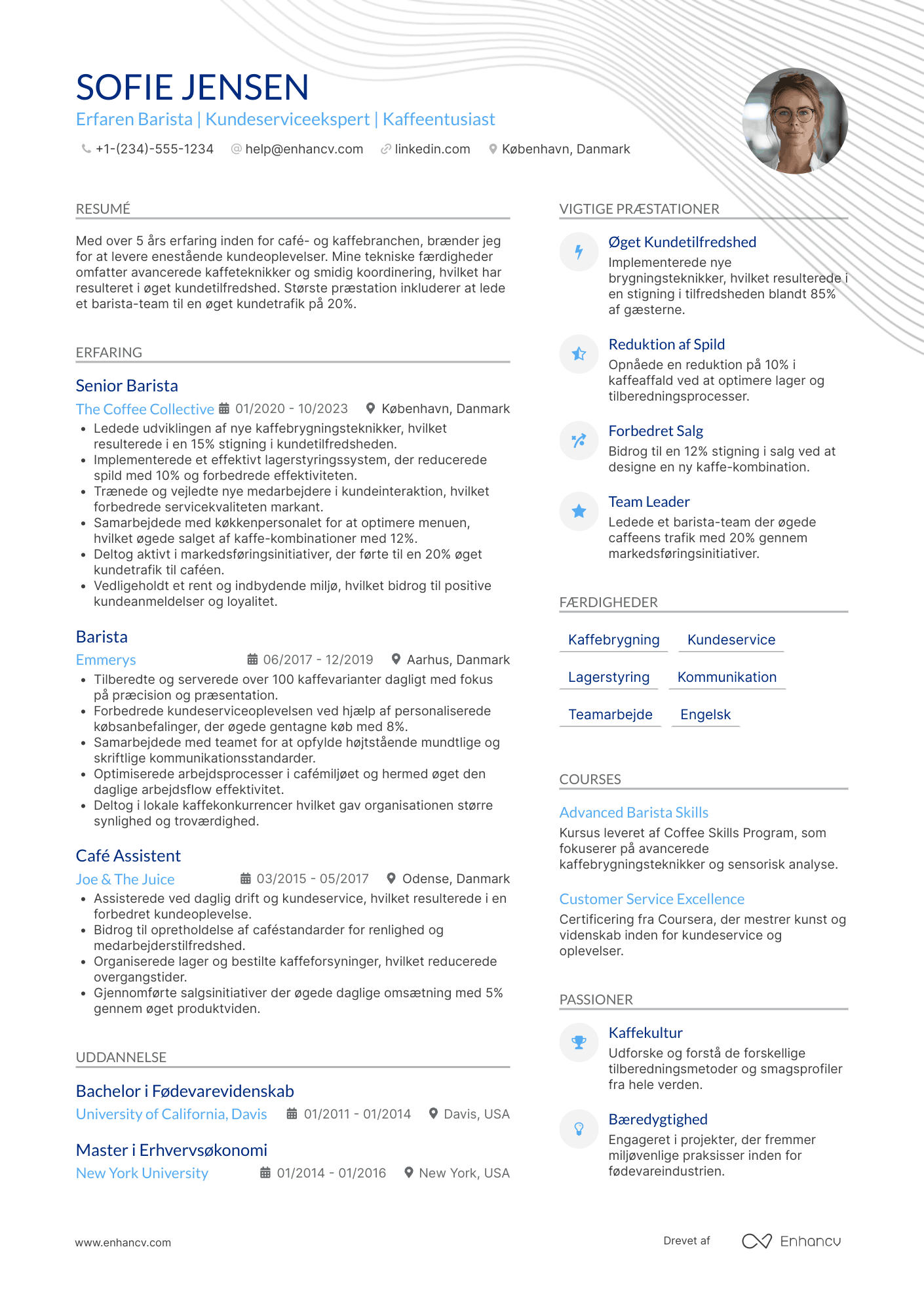 Moderne CV skabelon
