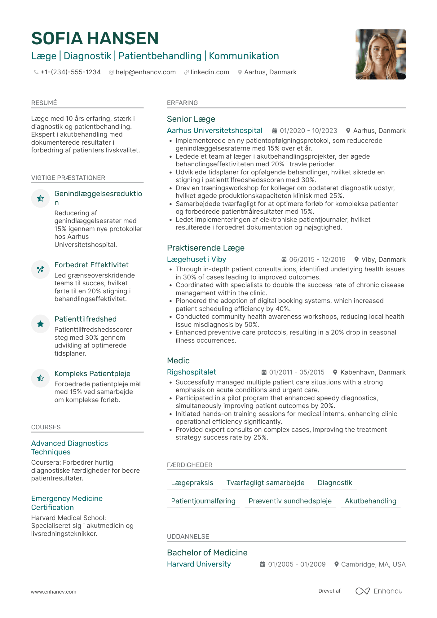 Stilfuld CV skabelon