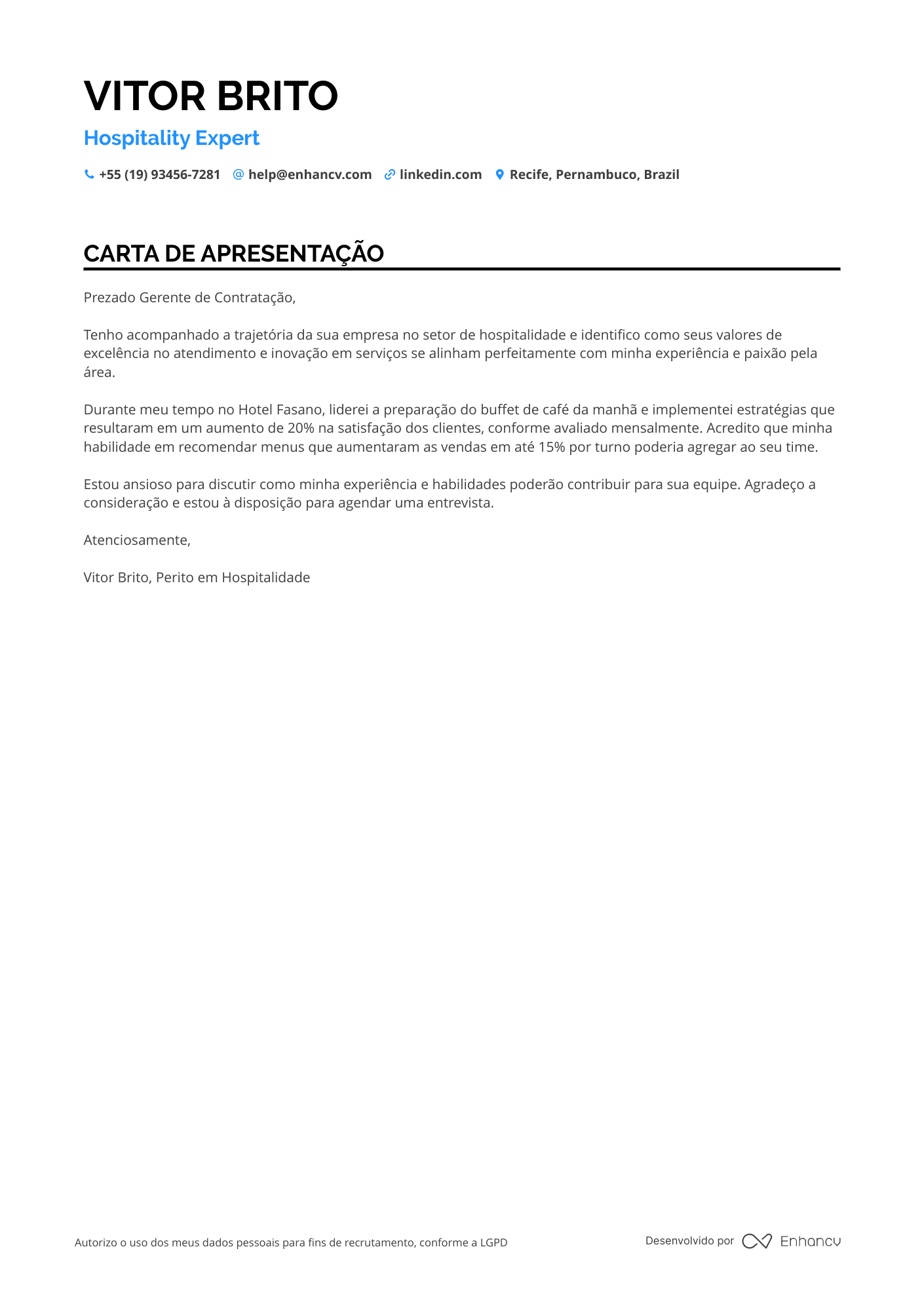 Garçom de Resort