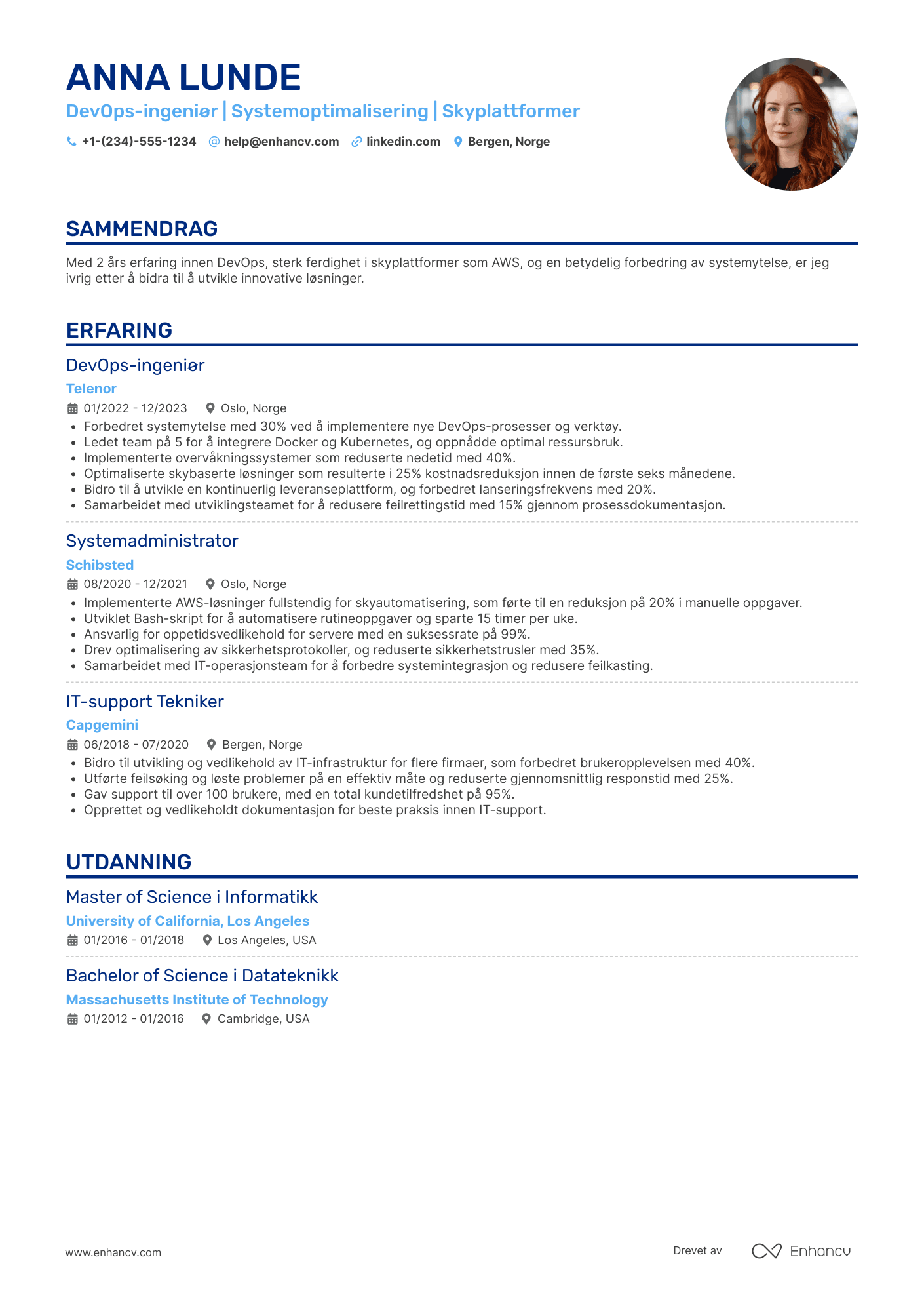 CV for Entry level DevOps ingeniør